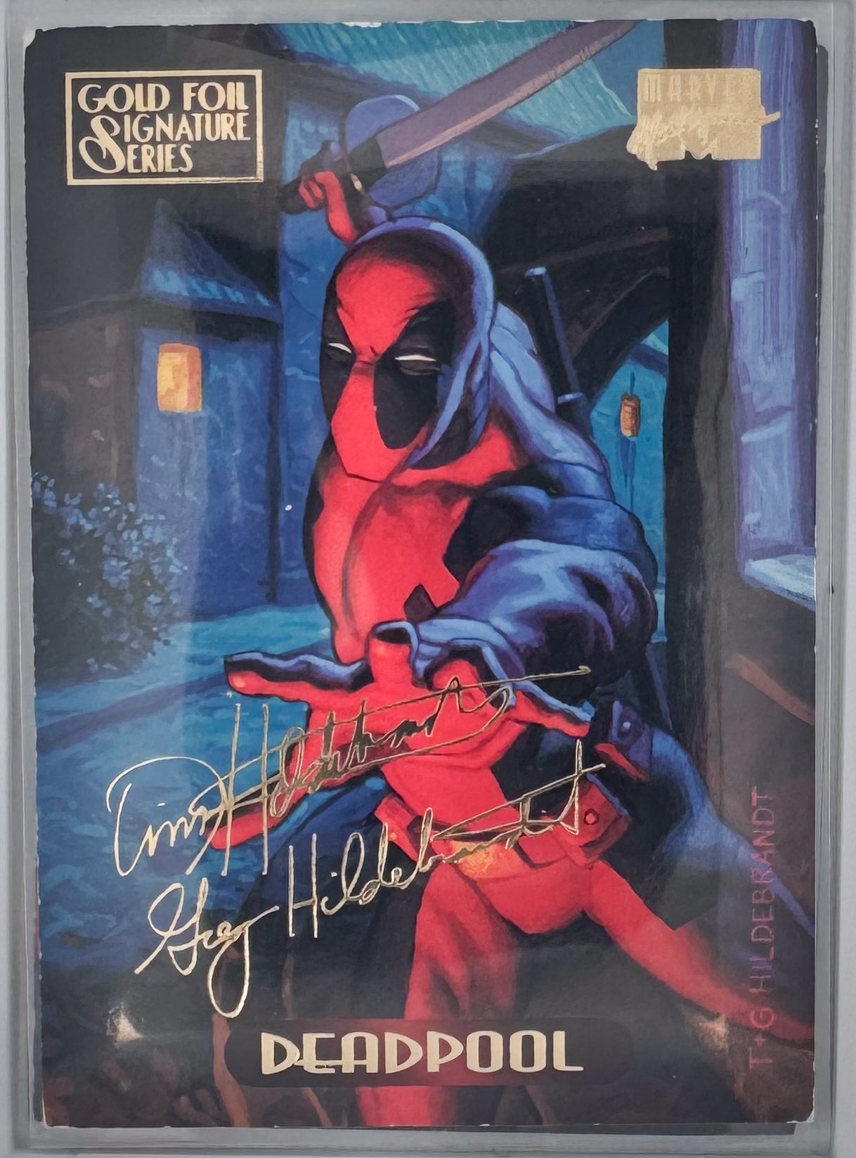 Deadpool Marvel Master Pieces 1994 Card No.28 Gold Foil Signature Series