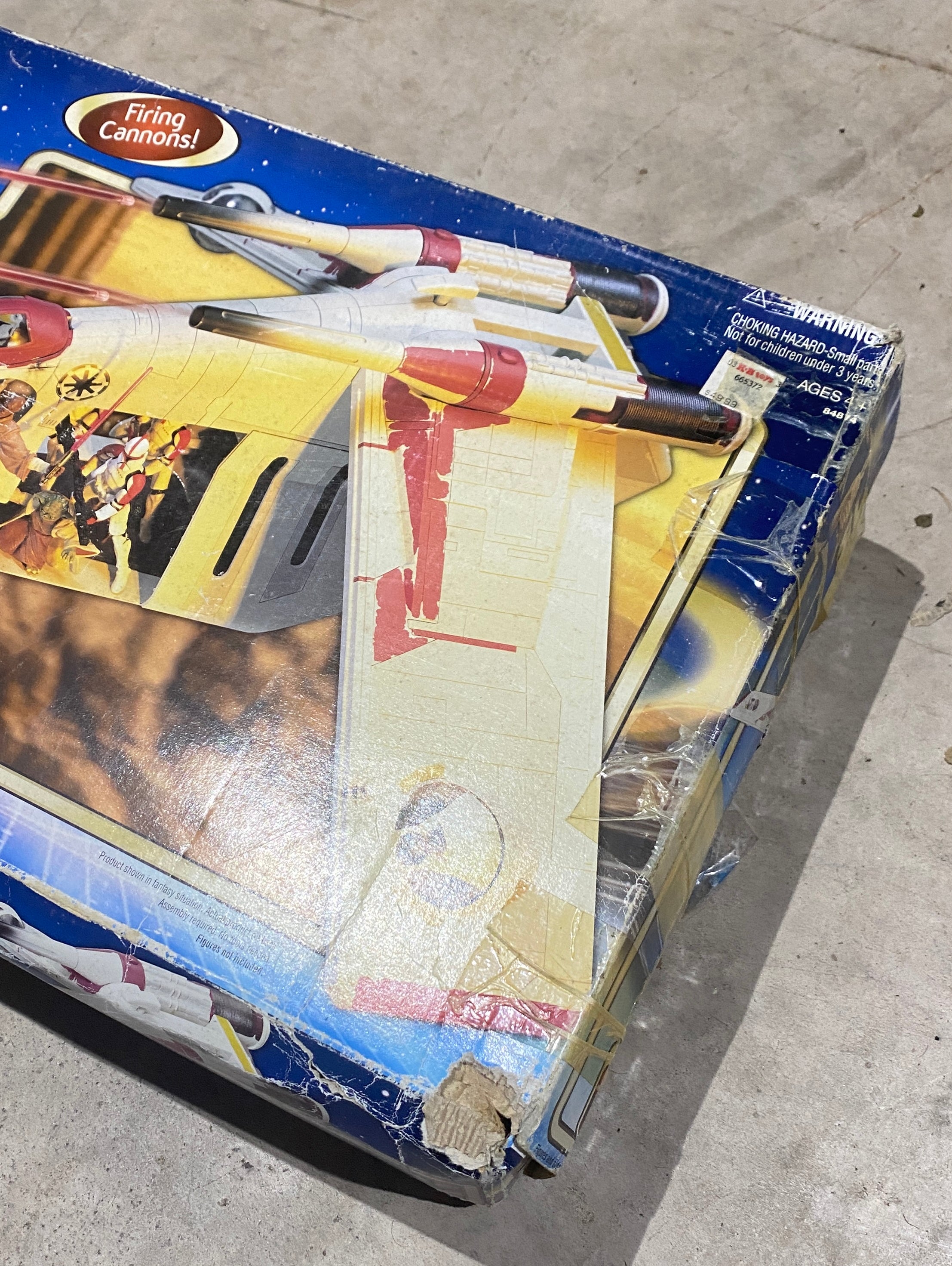 Hasbro Star Wars Republic Gunship Attack of the Clones 2002 Used with Box