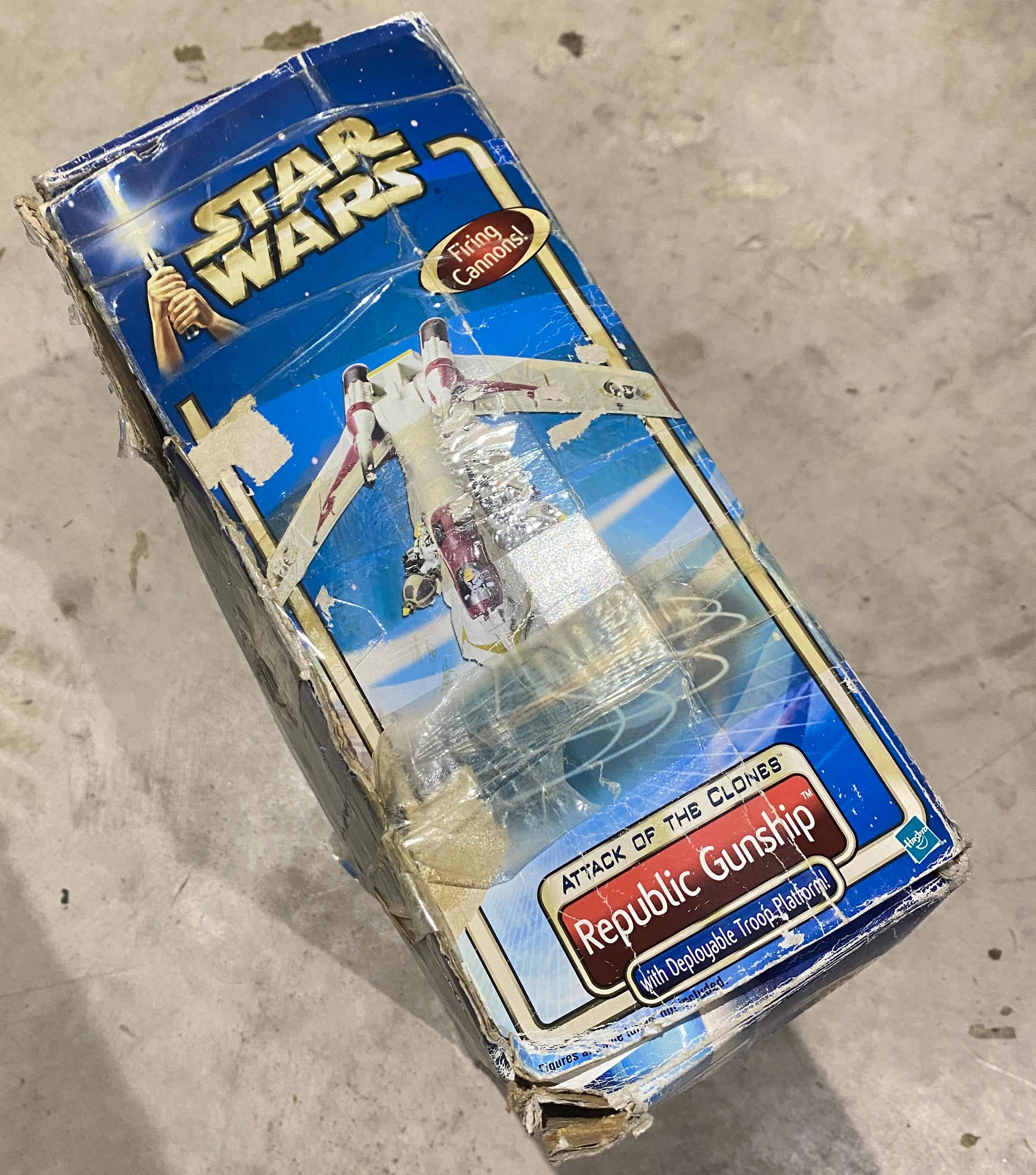 Hasbro Star Wars Republic Gunship Attack of the Clones 2002 Used with Box