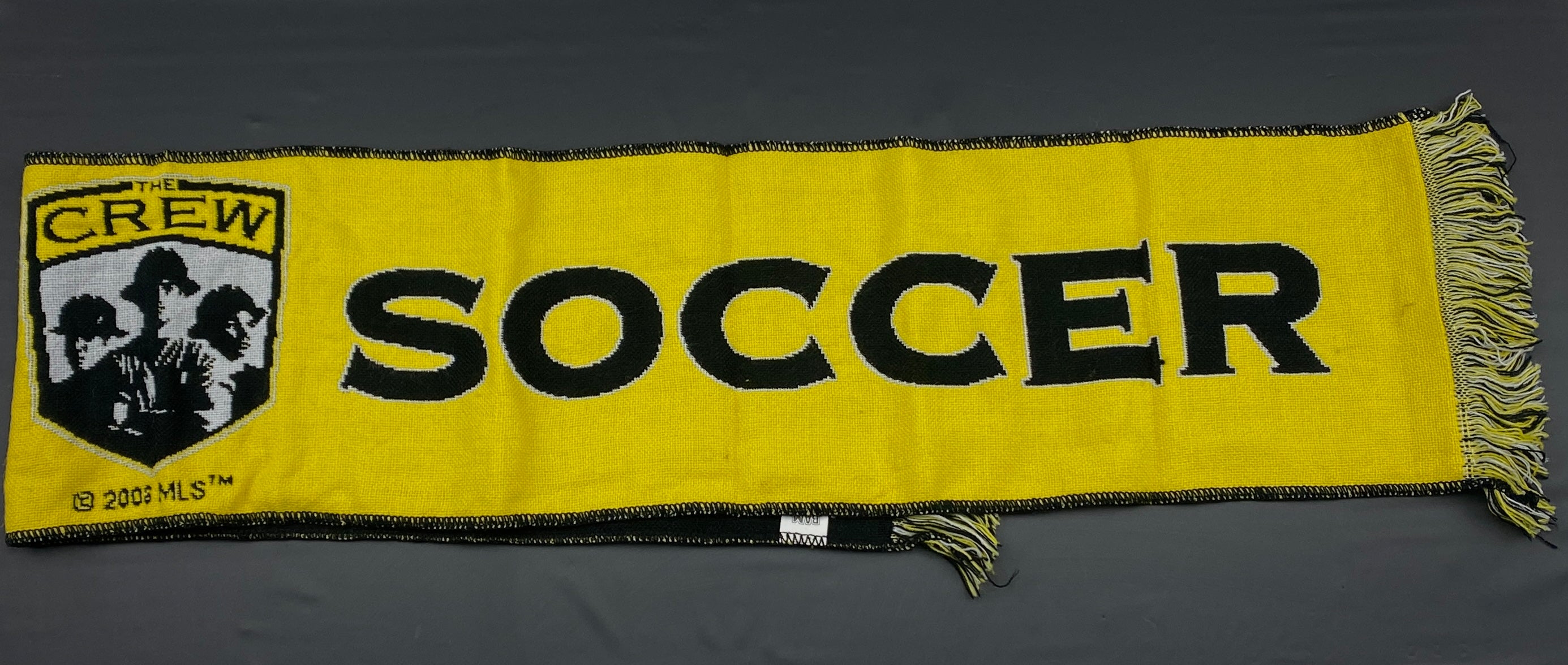 COLUMBUS CREW 2008 MLS SCARF MLS Soccer Black & Yellow Vintage
