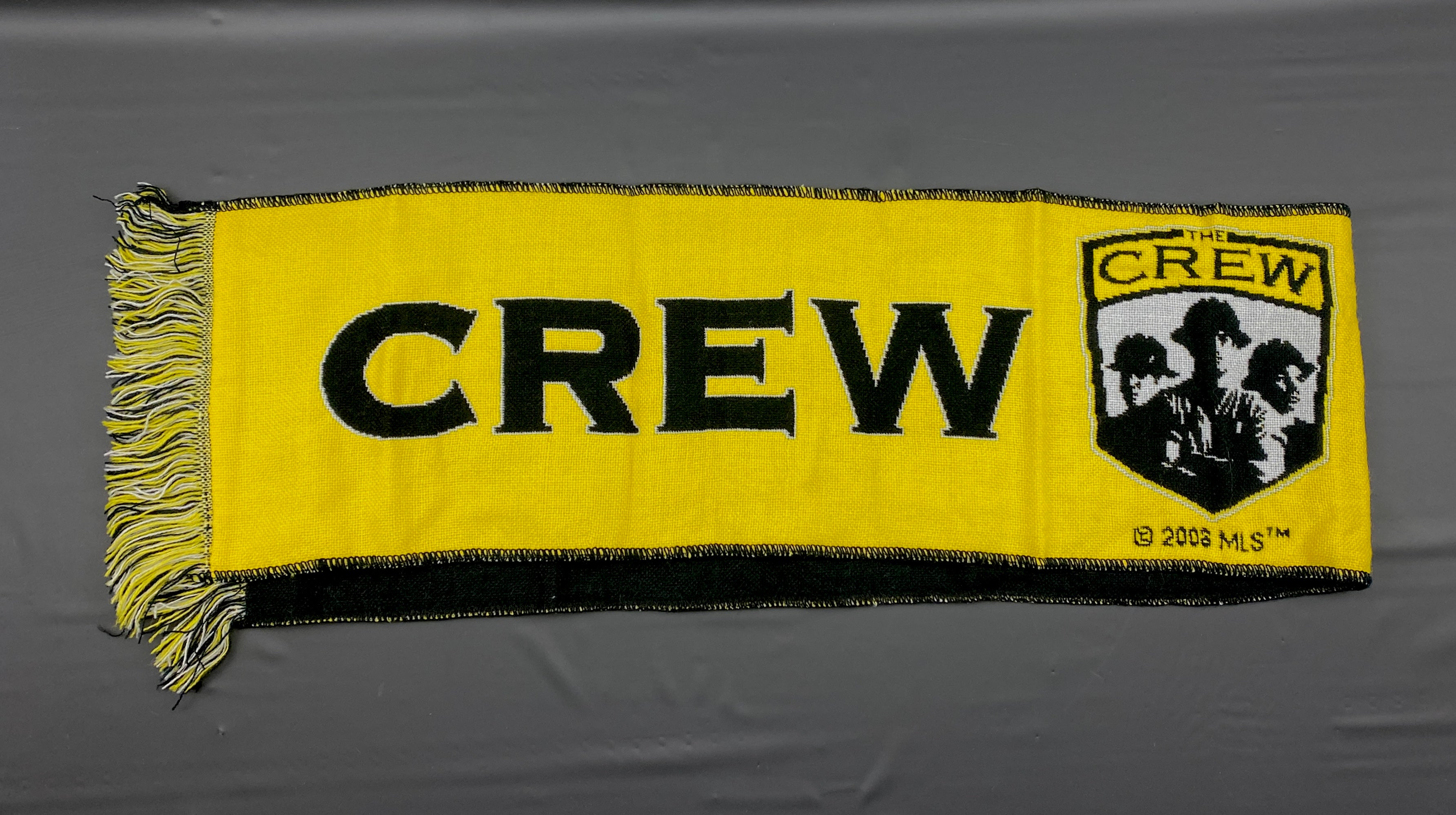 COLUMBUS CREW 2008 MLS SCARF MLS Soccer Black & Yellow Vintage