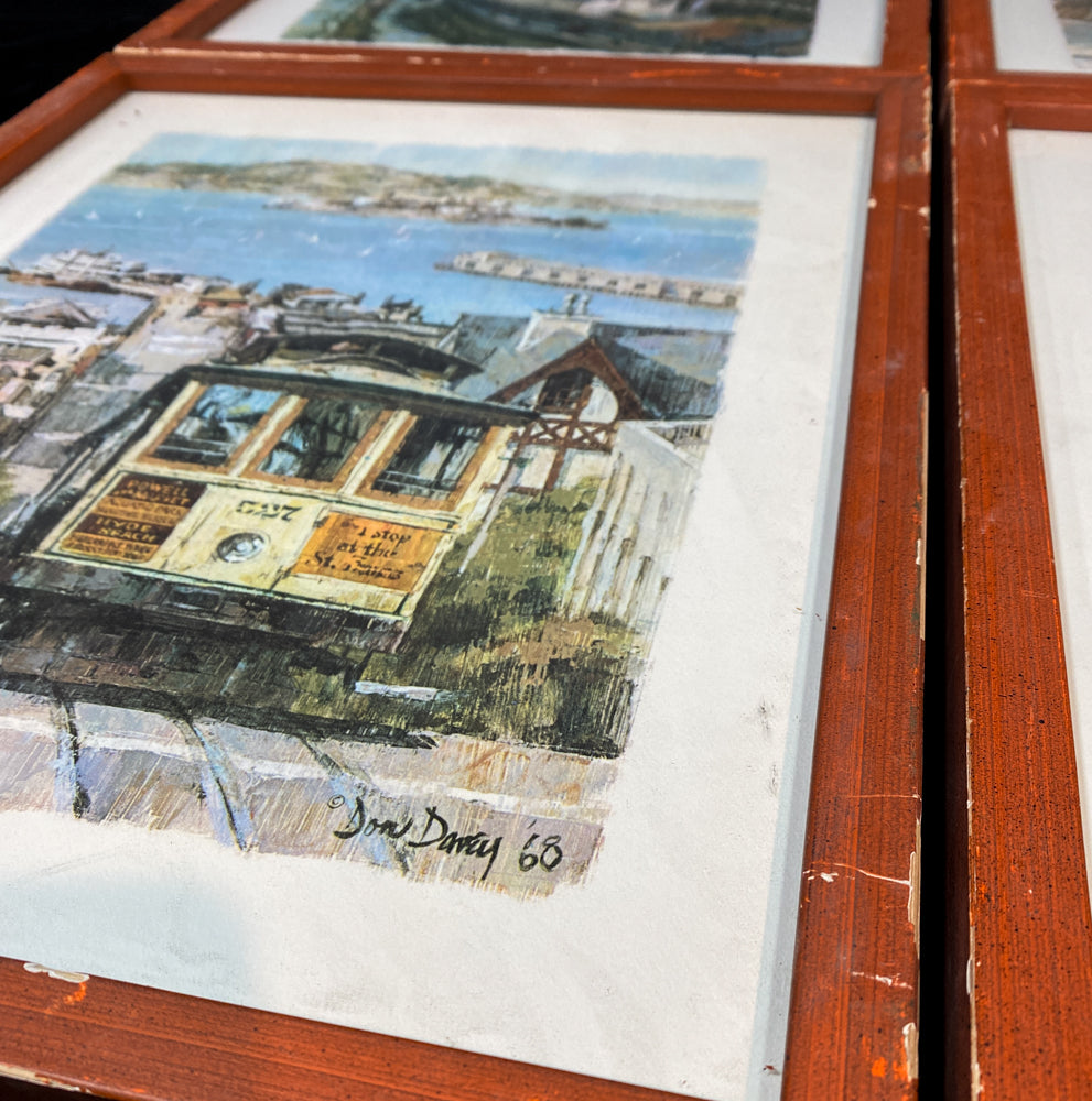 San Francisco California Don Davey Fine Art Vintage 1968 Prints Complete Set 11x14
