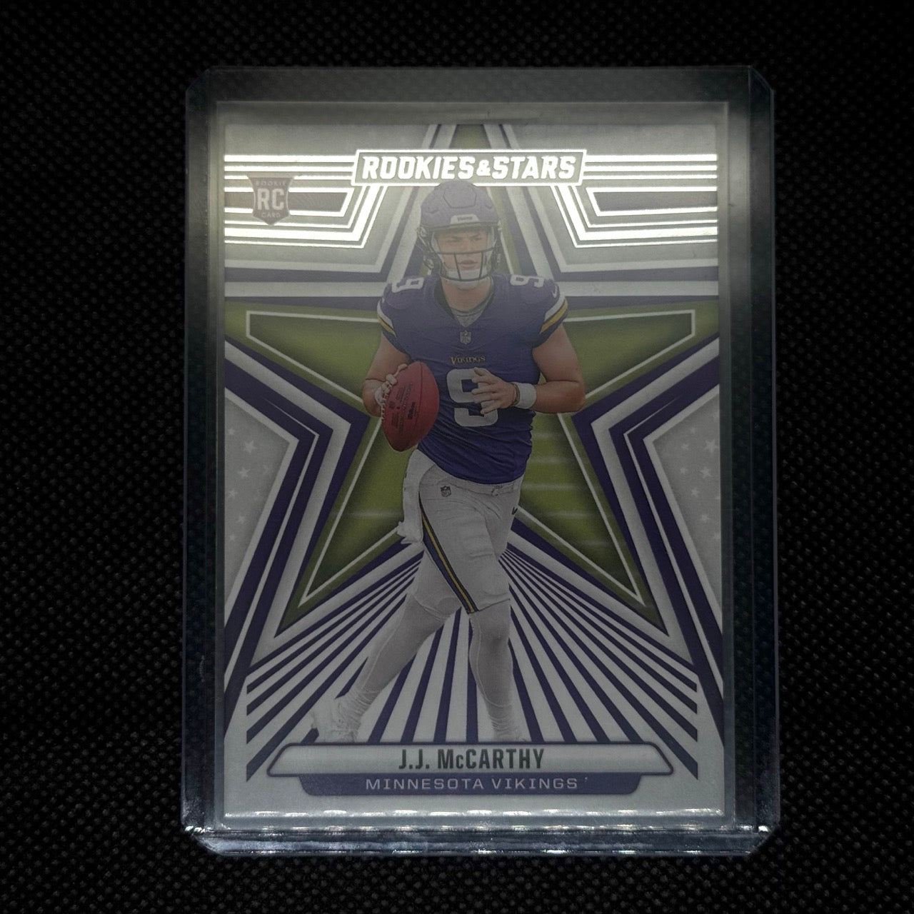 JJ McCarthy Vikings 2024 Panini Rookies and Stars Rookie Football Card No.135