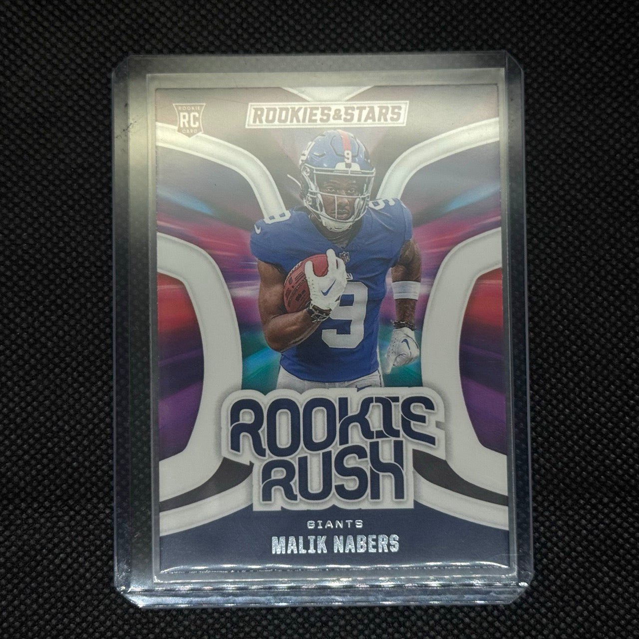 Malik Nabers Giants 2024 Panini Rookies and Stars RC Football Card No.RR-MNS