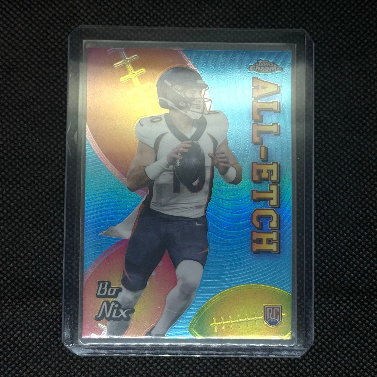 Bo Nix Broncos 2024 RC Topps Chrome NFL Football Card No.CAE-BN