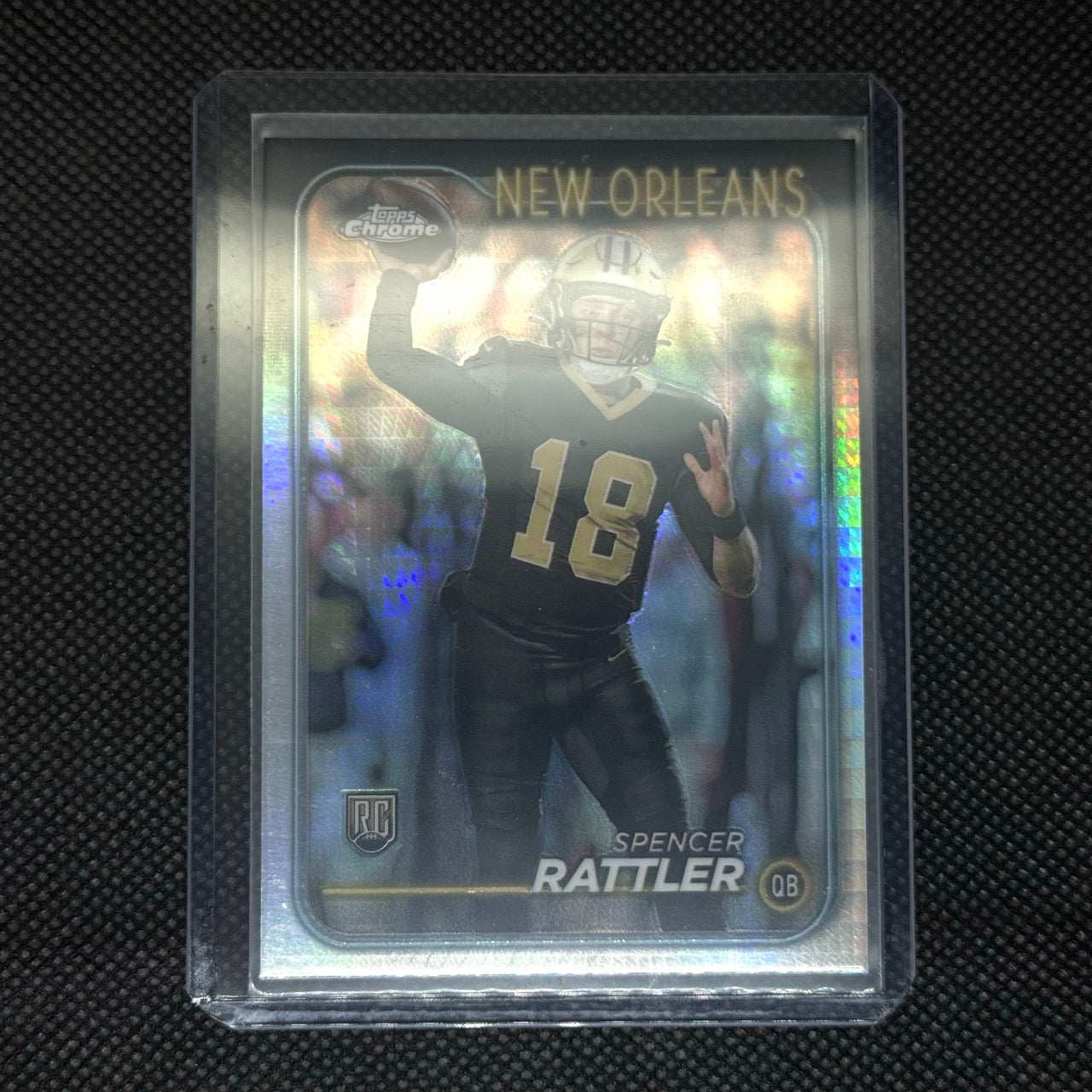 Spencer Rattler Saints Rookie 2024 Topps Chrome Card No.213