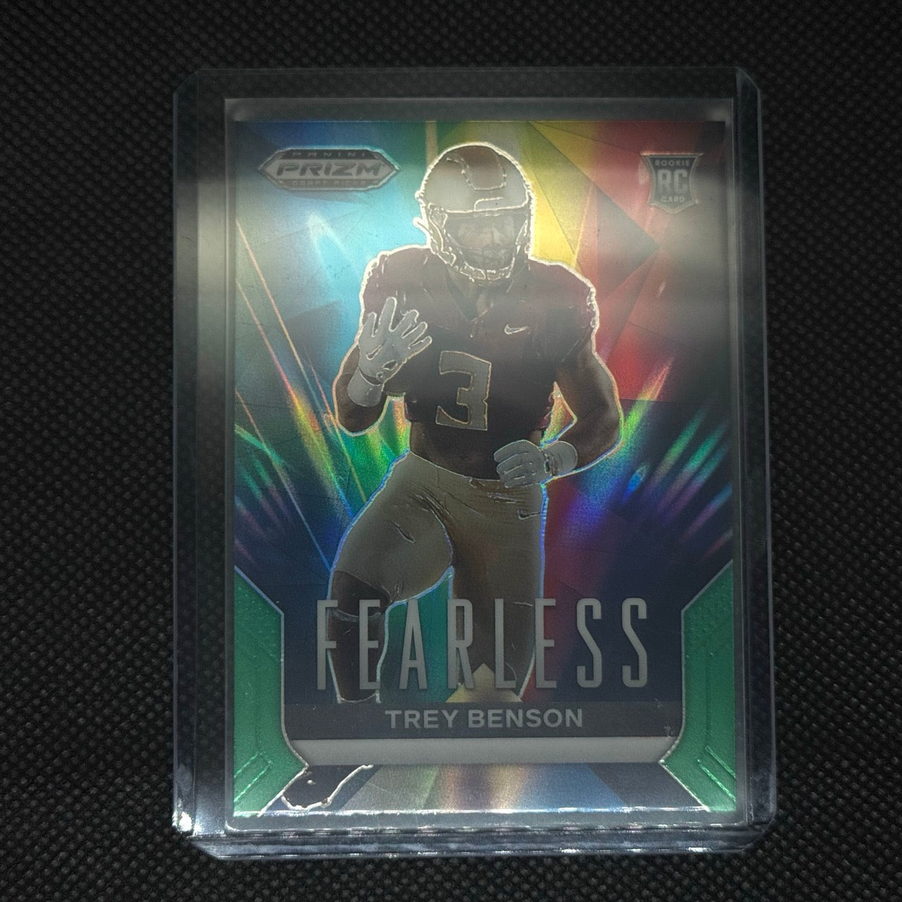 Trey Benson Rookie 2024 Prizm Draft Picks Card No.F-TB Fearless