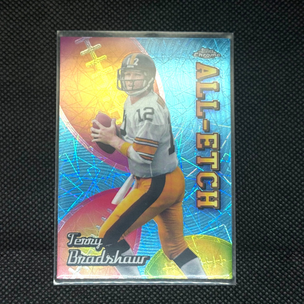 Terry Bradshaw Topps Chrome 2024 Card No.CAE-TB All Etch