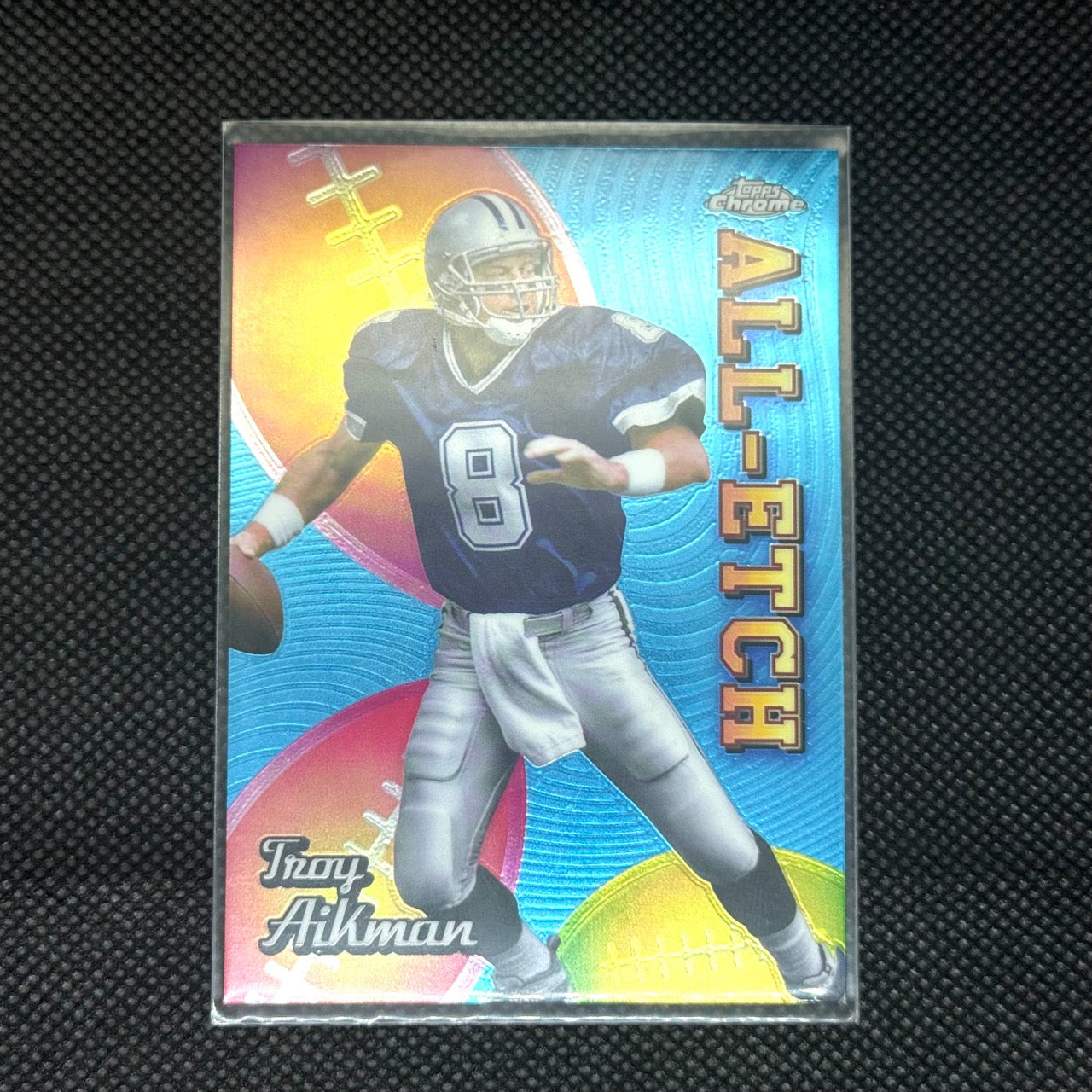 Troy Aikman Cowboys Topps Chrome 2024 Card No.CAE-TA All Etch