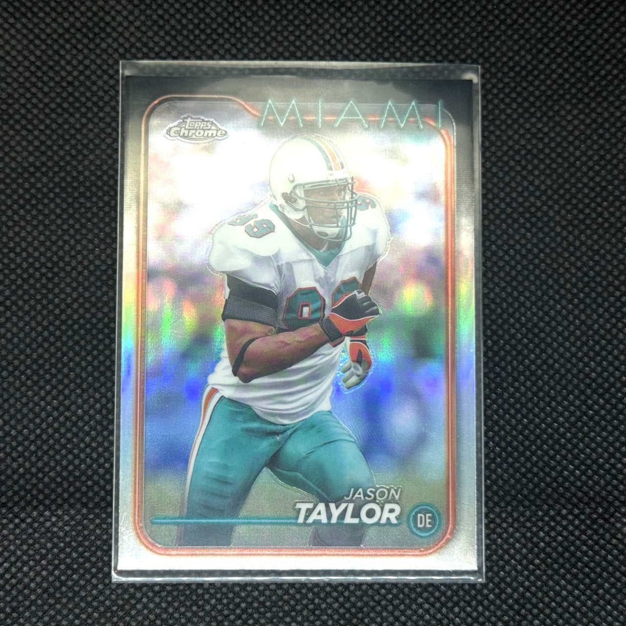 Jason Taylor Topps Chrome 2024 Card No.108 Dolphins Halo
