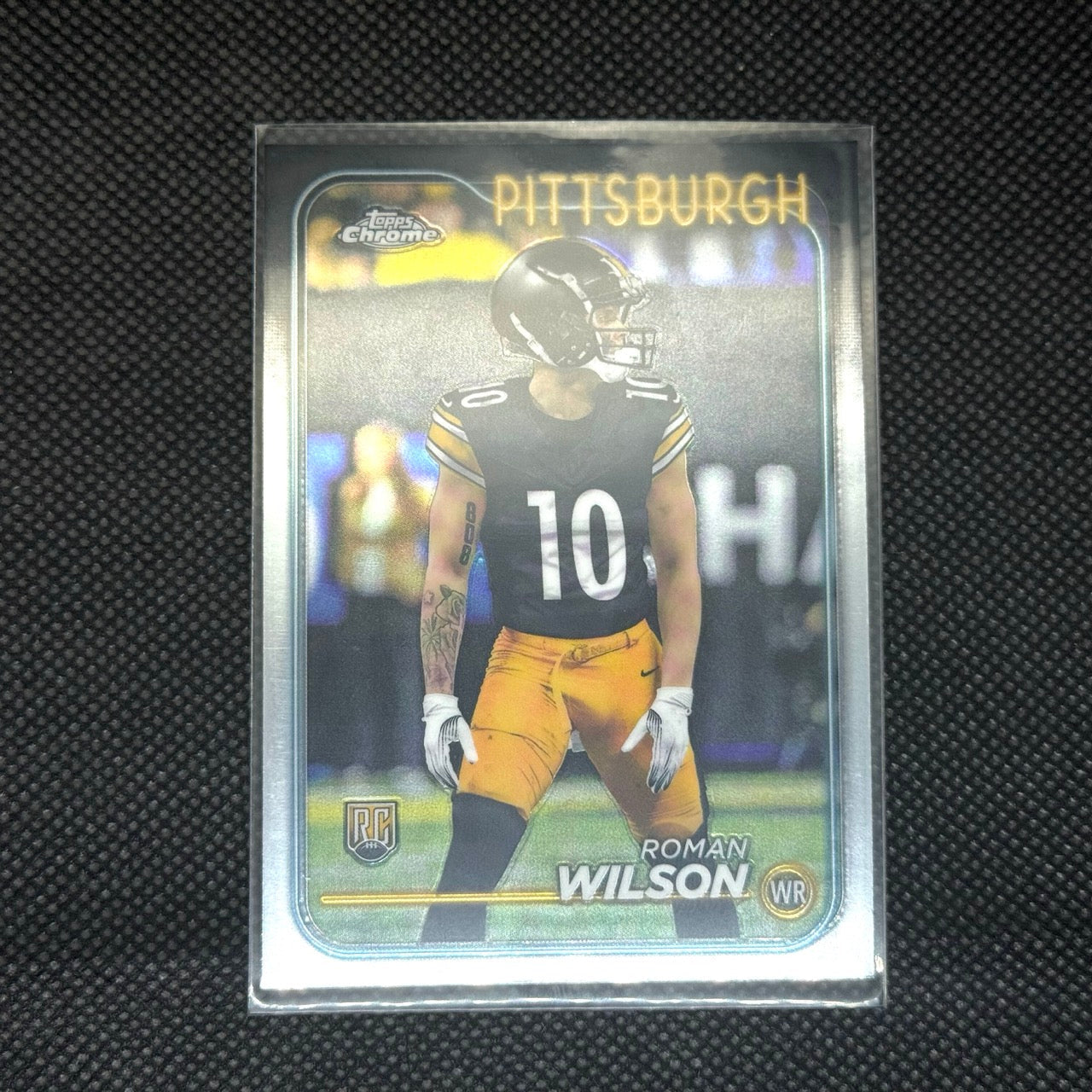 Roman Wilson Topps Chrome 2024 Card No.230 Steelers Rookie