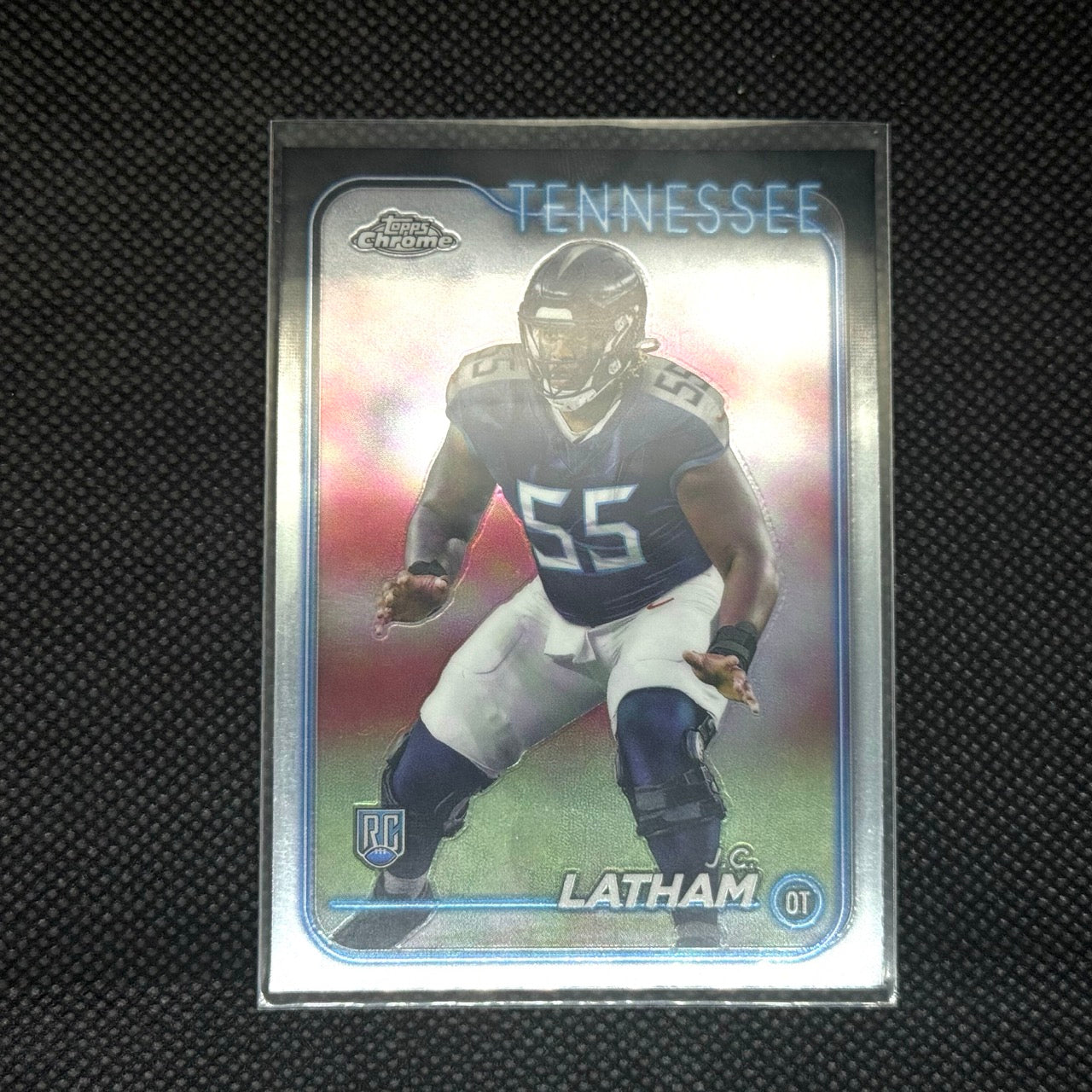 JC Latham Topps Chrome 2024 Card No.270 Rookie Titans