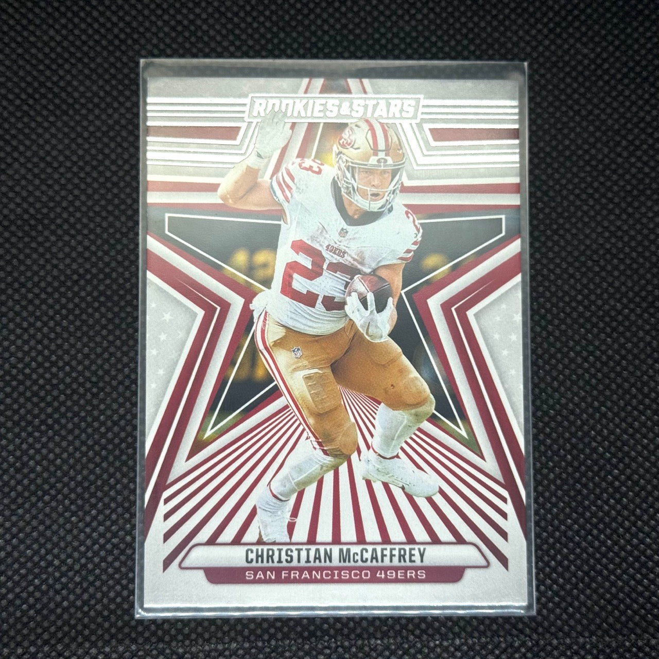 Christian McCaffrey Panini Rookies and Stars 2024 Card No.85