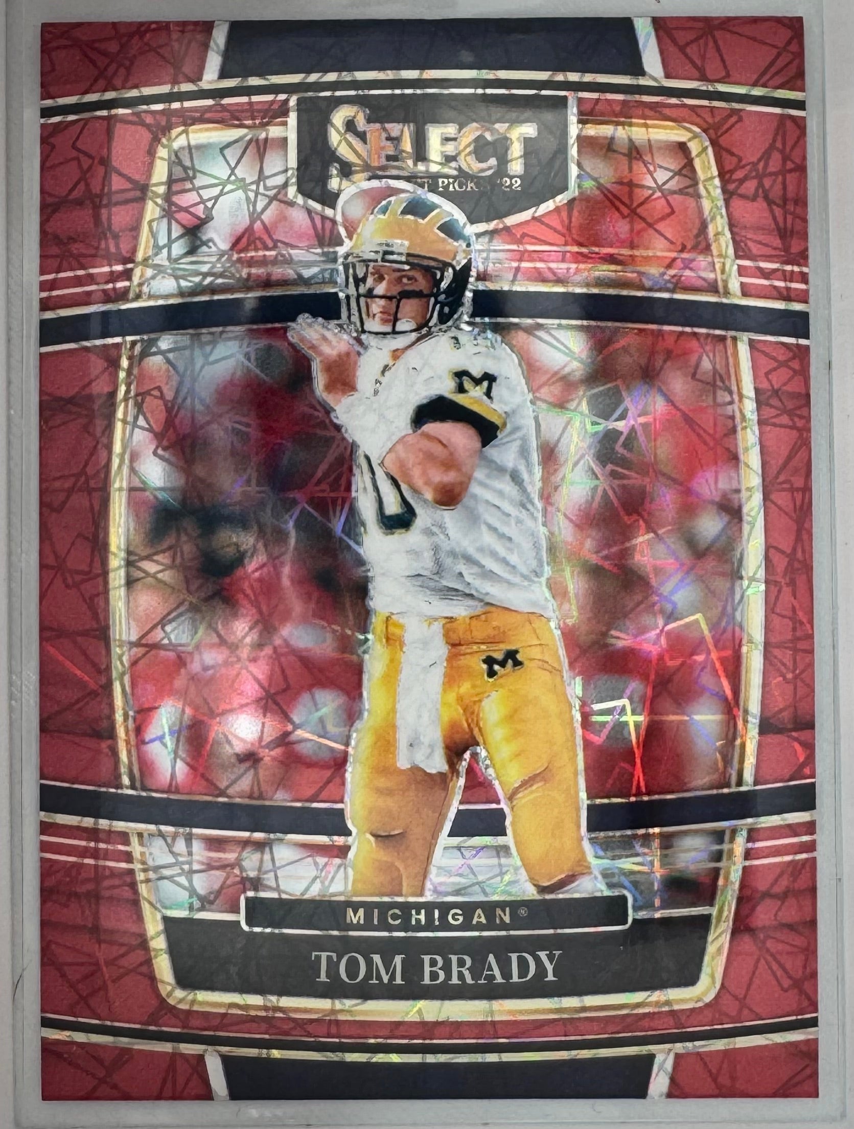 Tom Brady No.32 Red Lazer Prizm Panini Select Draft Picks 2022