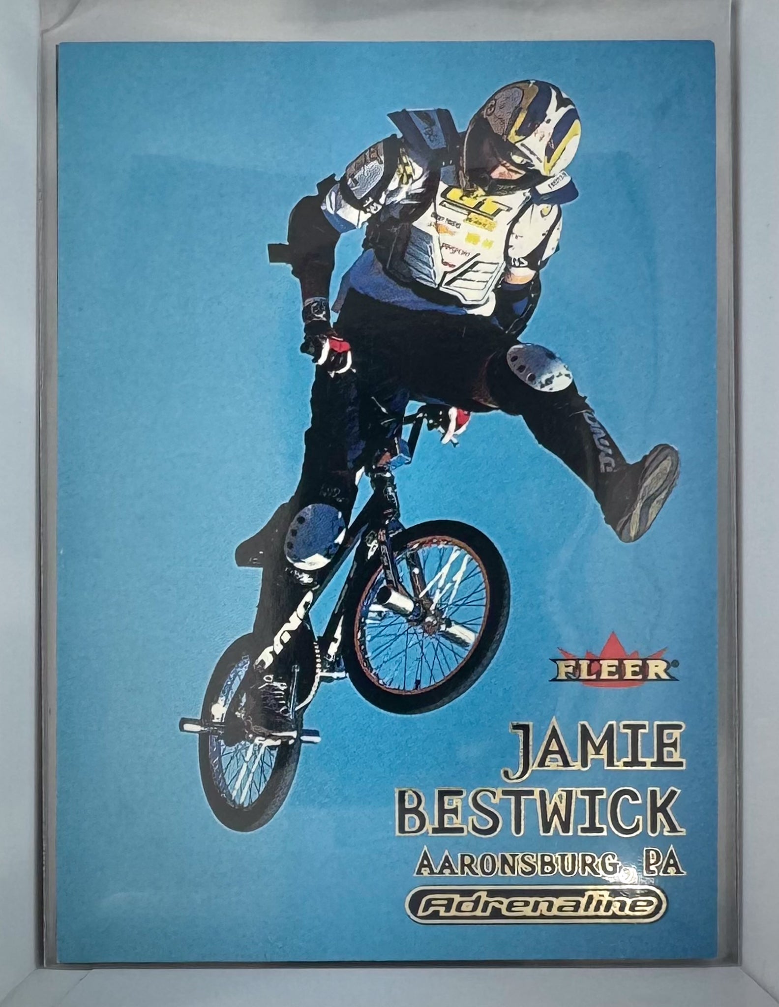 Adrenaline Fleer 2000 Action Sports Card 1 Jamie Bestwick BMX