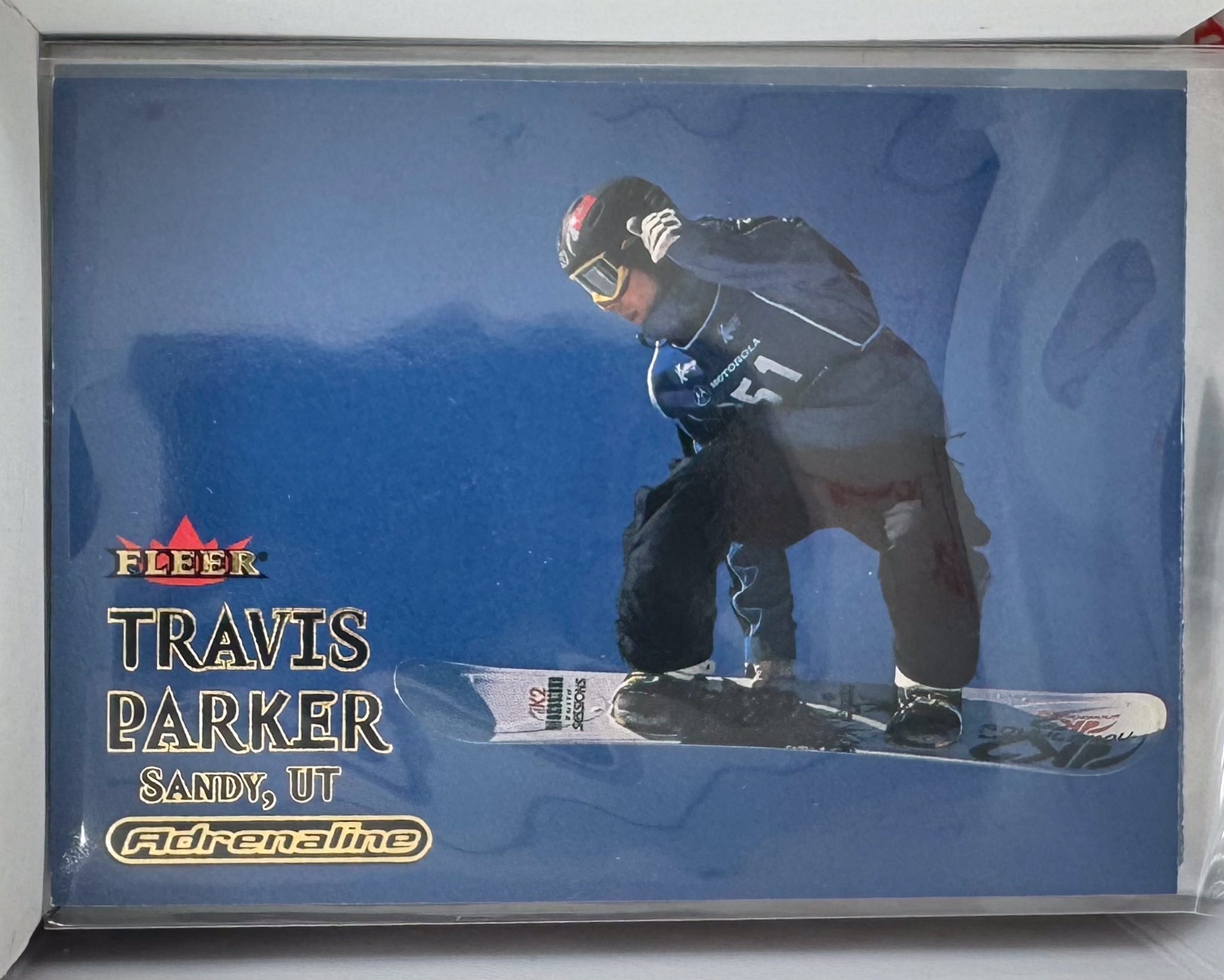 Adrenaline Fleer 2000 Action Sports Card No.2 Travis Parker Snowboarding Gold