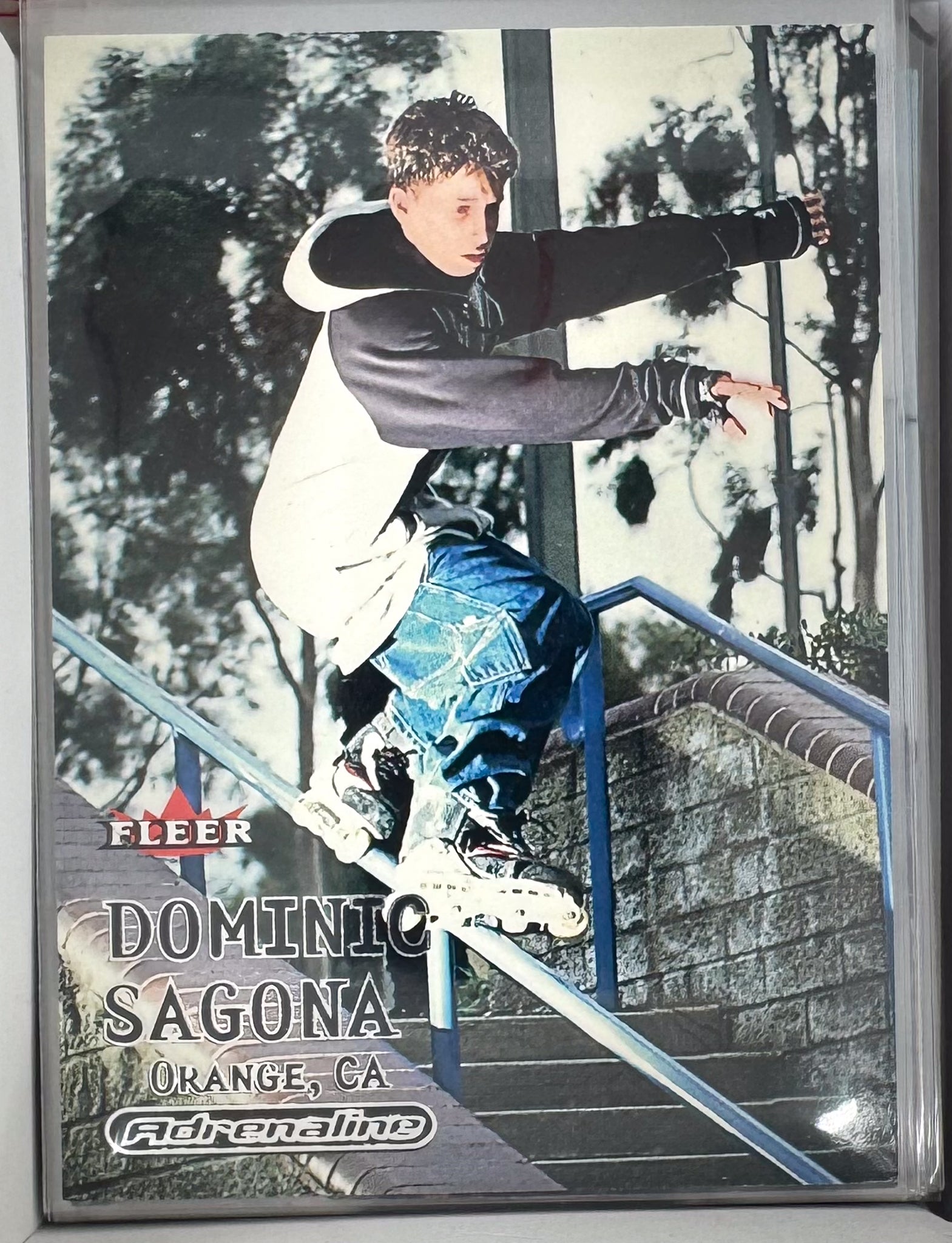 Adrenaline Fleer 2000 Action Sports Card No.5 Dominic Sagona Inline Skate