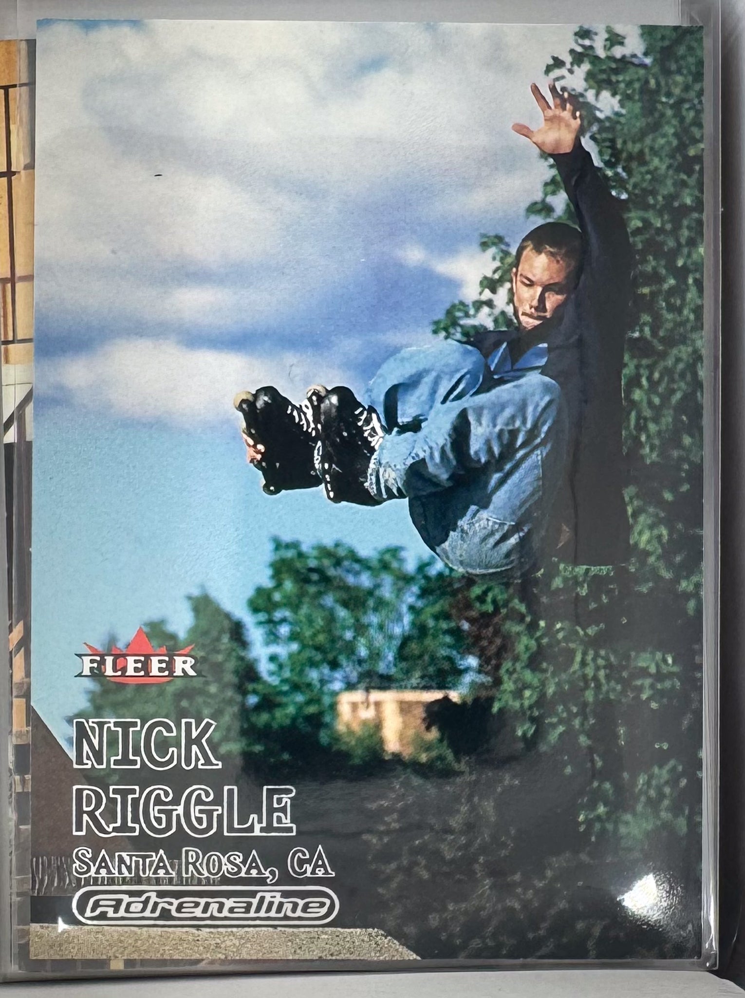 Adrenaline Fleer 2000 Action Sports Card No.4 Nick Riggle Inline Skate