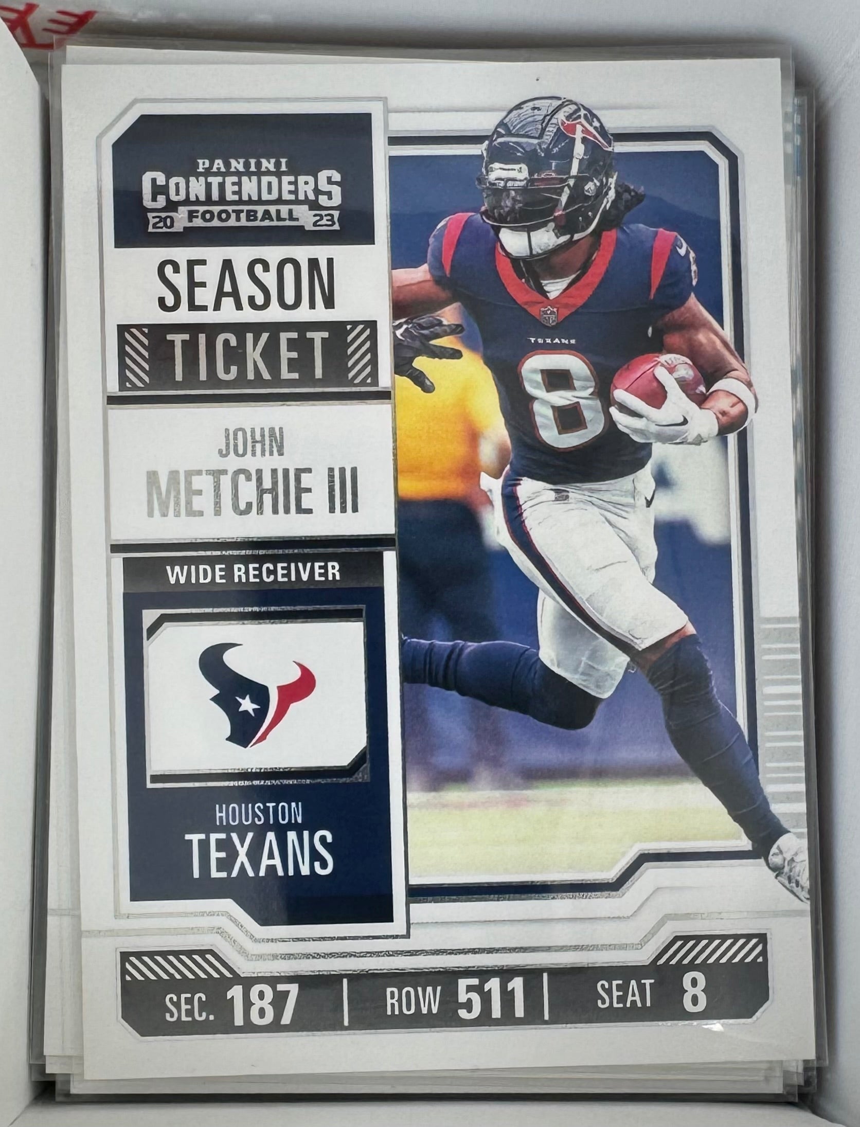 John Metchie III Texans 2023 Panini Contenders Football Card No.42