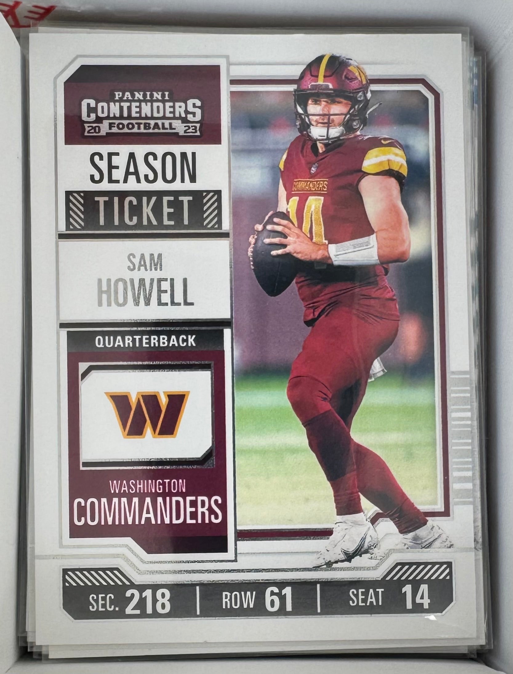 Sam Howell 2023 Panini Contenders Football Card No.100