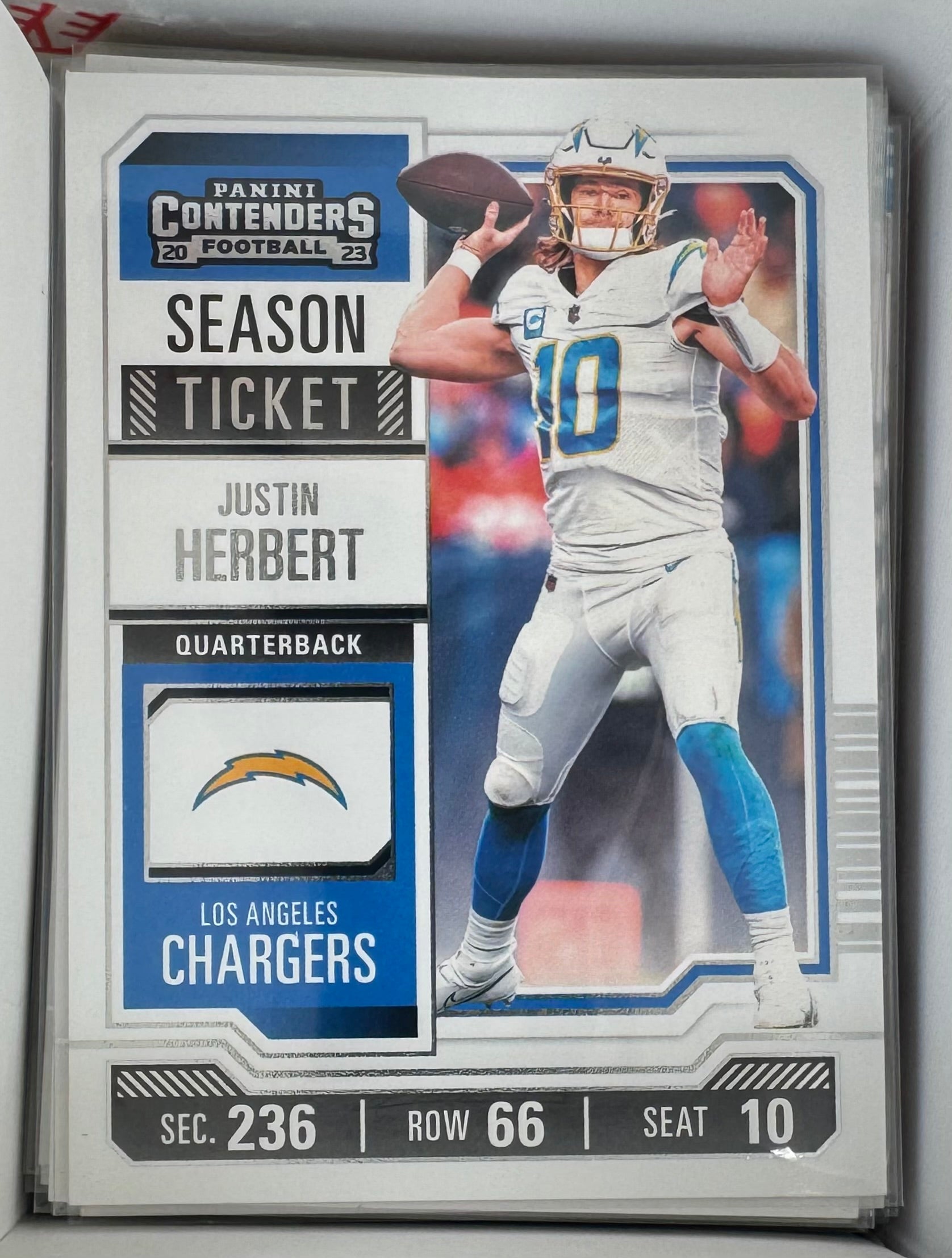Justin Herbert Chargers 2023 Panini Contenders Football Card No.59
