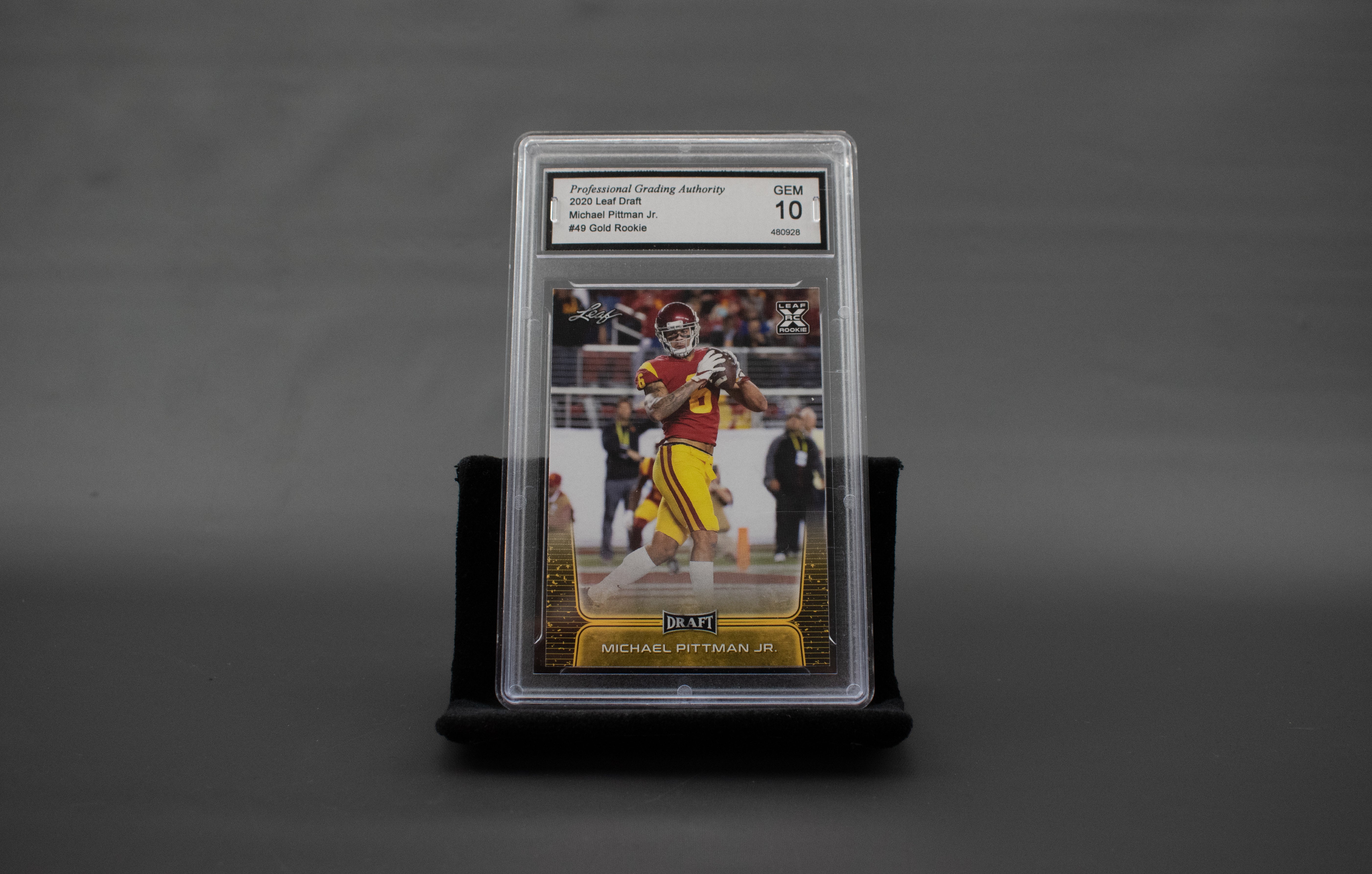 Michael Pittman Jr. #49 Gold Rookie 2020 Leaf Draft Graded Gem 10