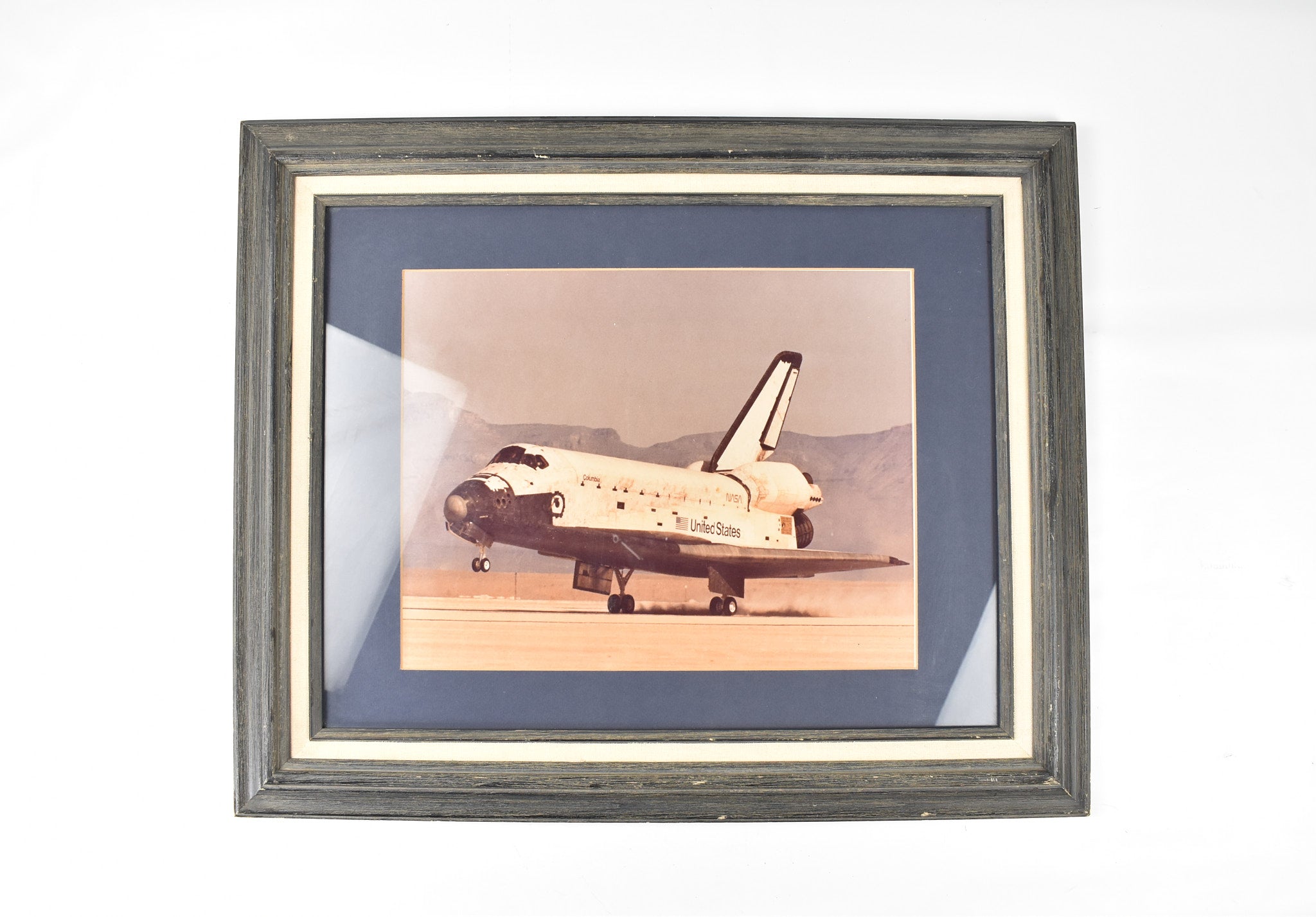 Columbia Spaceship Framed Photo Original Print Nasa Columbia Crew Used