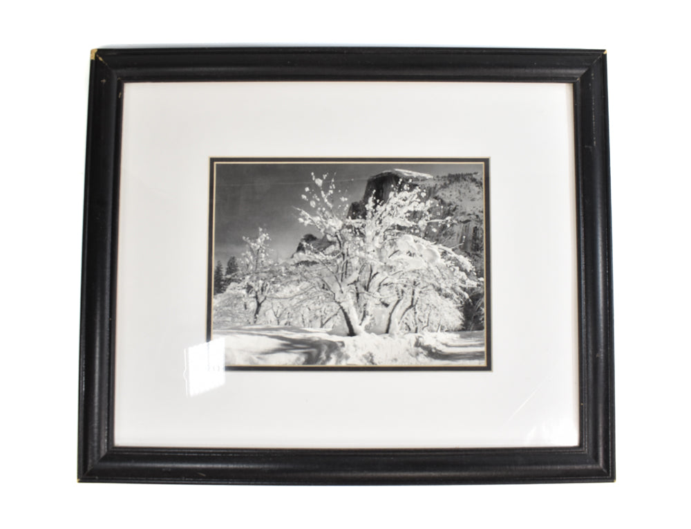 Frame Black and White Photo Snowy Mountain Framed