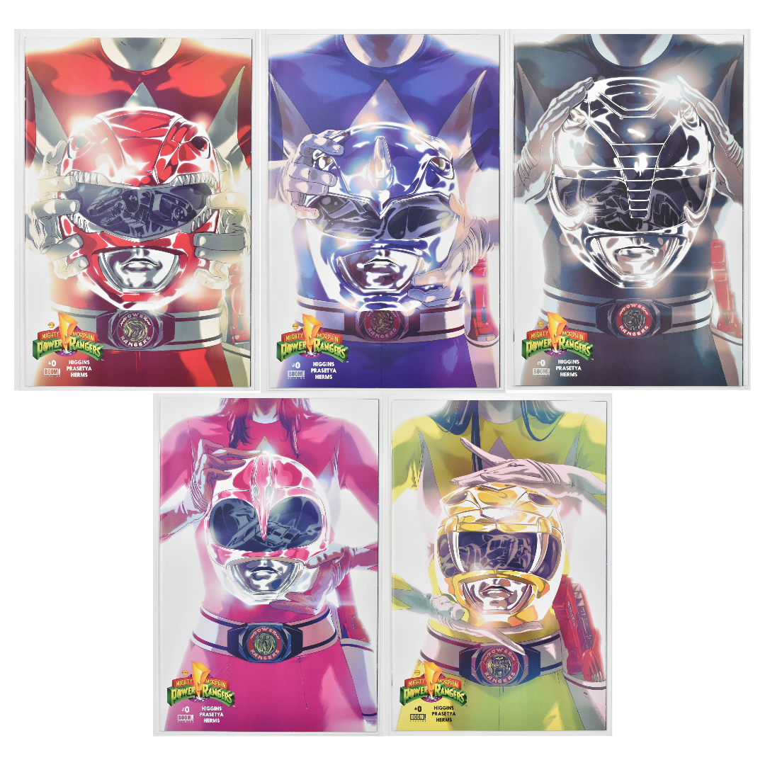 Power Rangers Variant Helmet Boom Studios 0 Comic Book Set 5 English