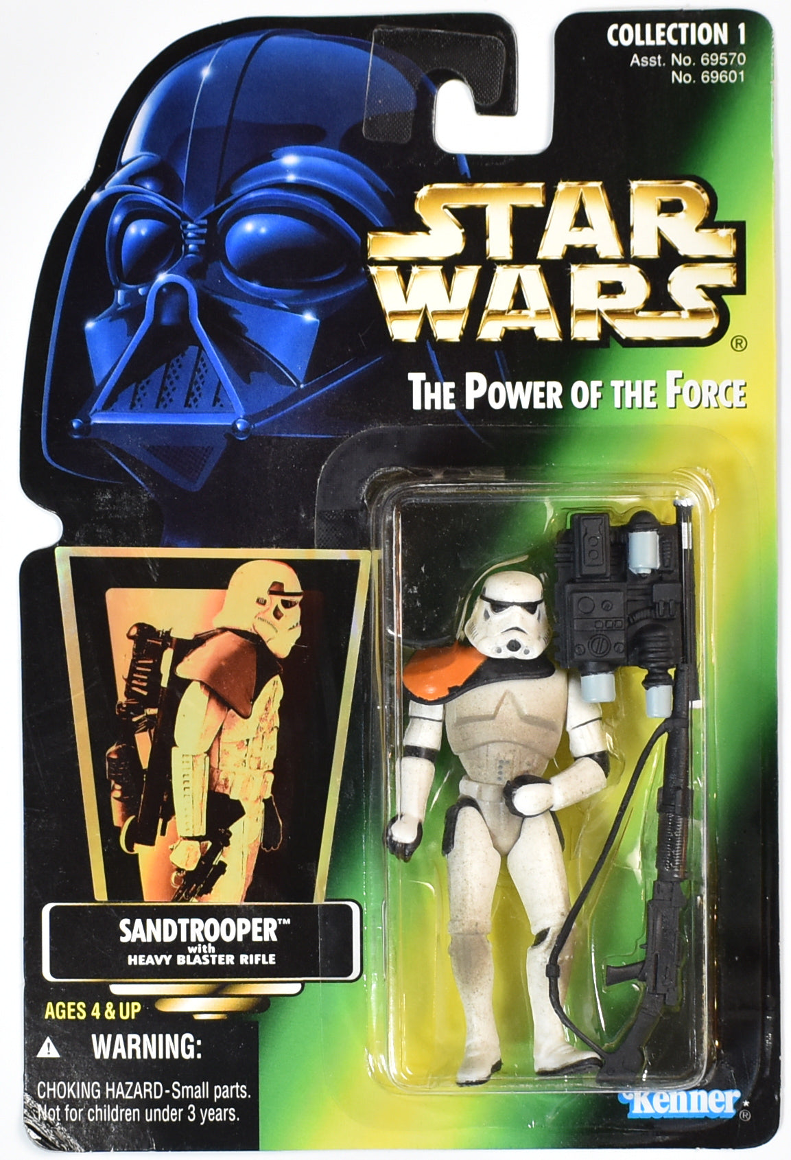 Star Wars Power of the Force Green Card Sand Trooper Heavy Blaster Rif