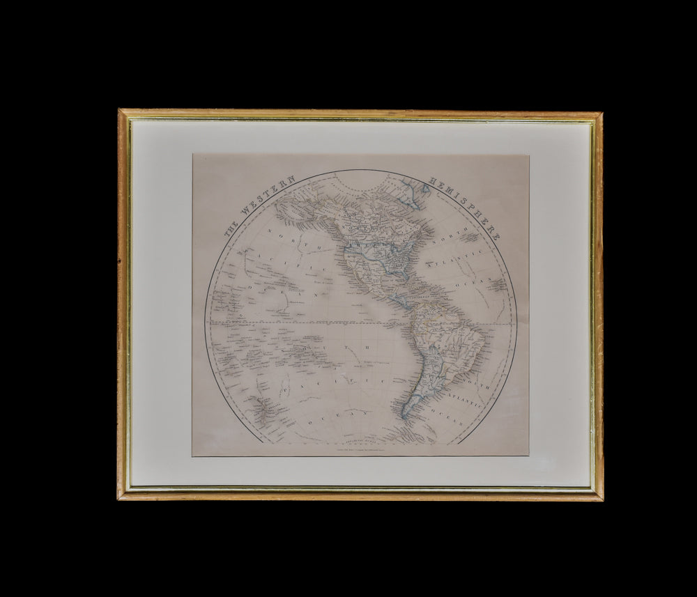 The Western Hemisphere Mapped London John Betts 7 Compton Brunswick Square Frame