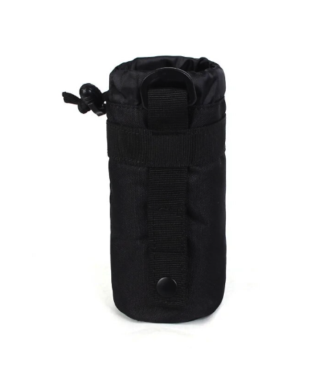 Water Bottle Insulation Bag Outdoor Sports Molle Water Bottle Bag 7in Pouch Black