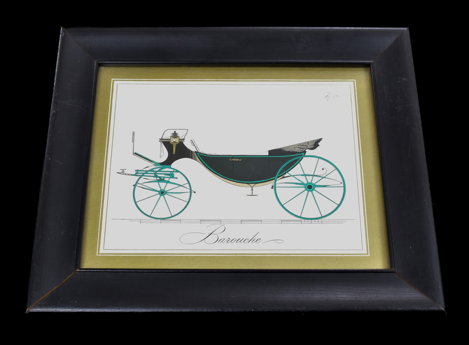 Barouche Antique Print 1851 Phaeton Barouche Dog-Cart Carriage Victorian Artwork