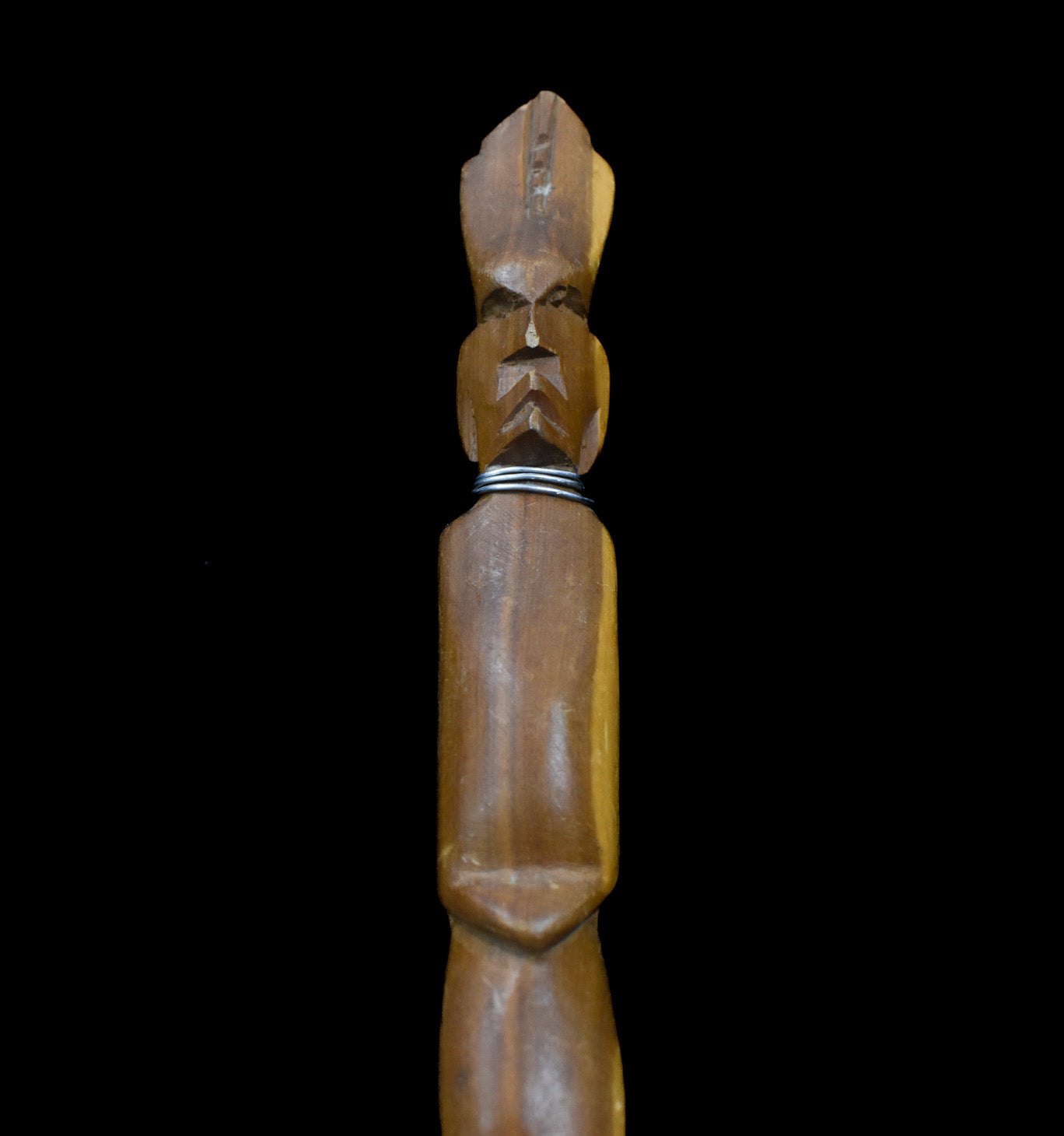 Antique African Wooden Hand Carved Sculptures Figures Spoon Brown