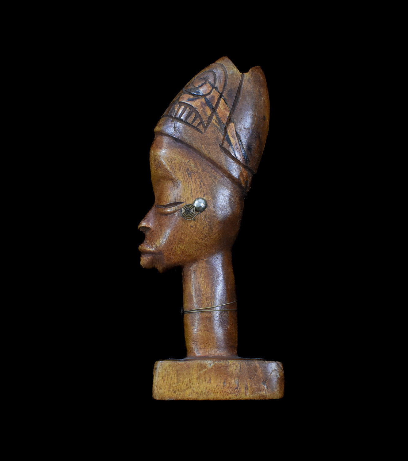 African Woman Wood Carving Statue Used Custom Piece