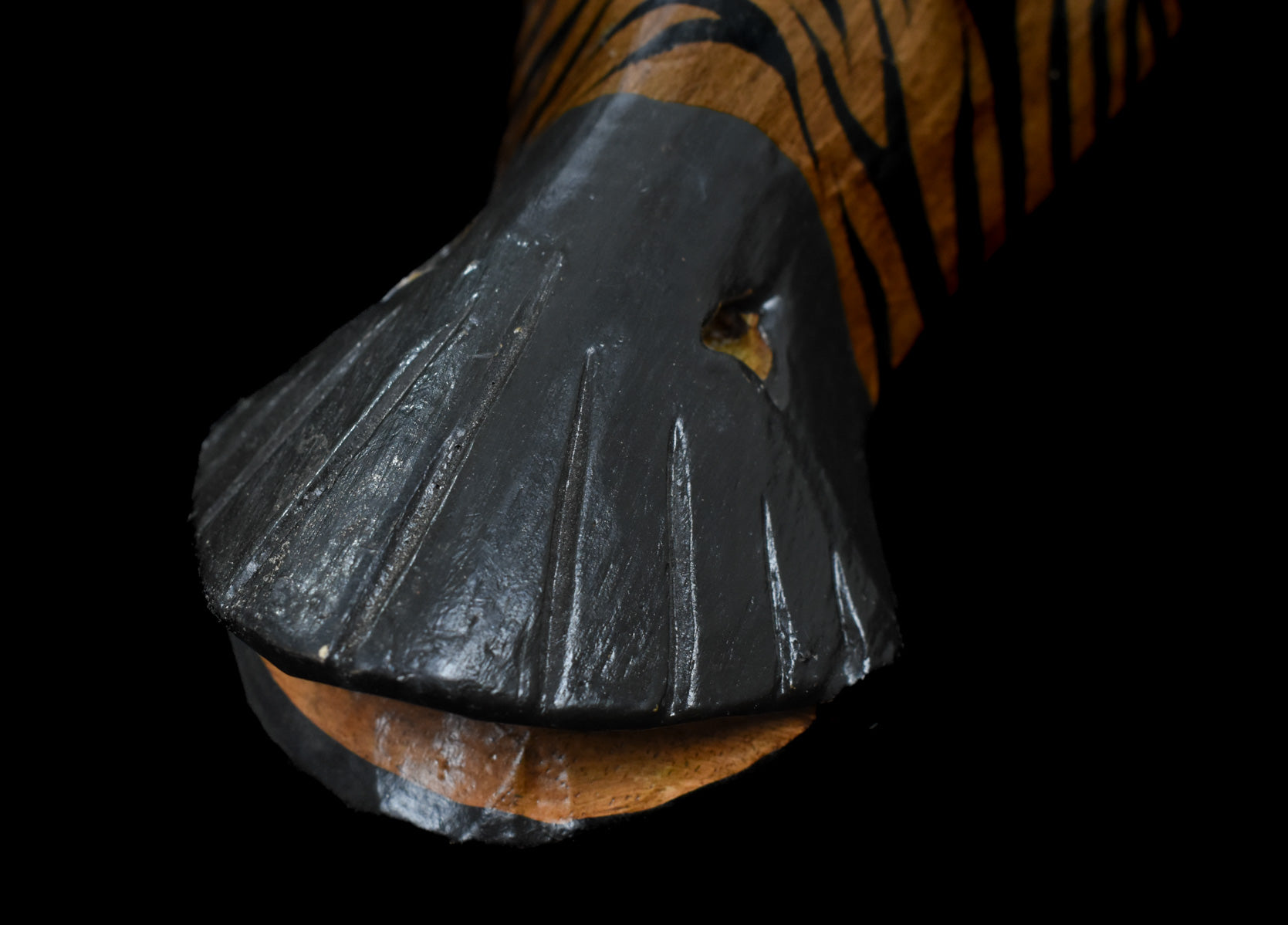 Safari Theme Wooden Hand Carved Zebra Wall Decorations Used Unknown Artist