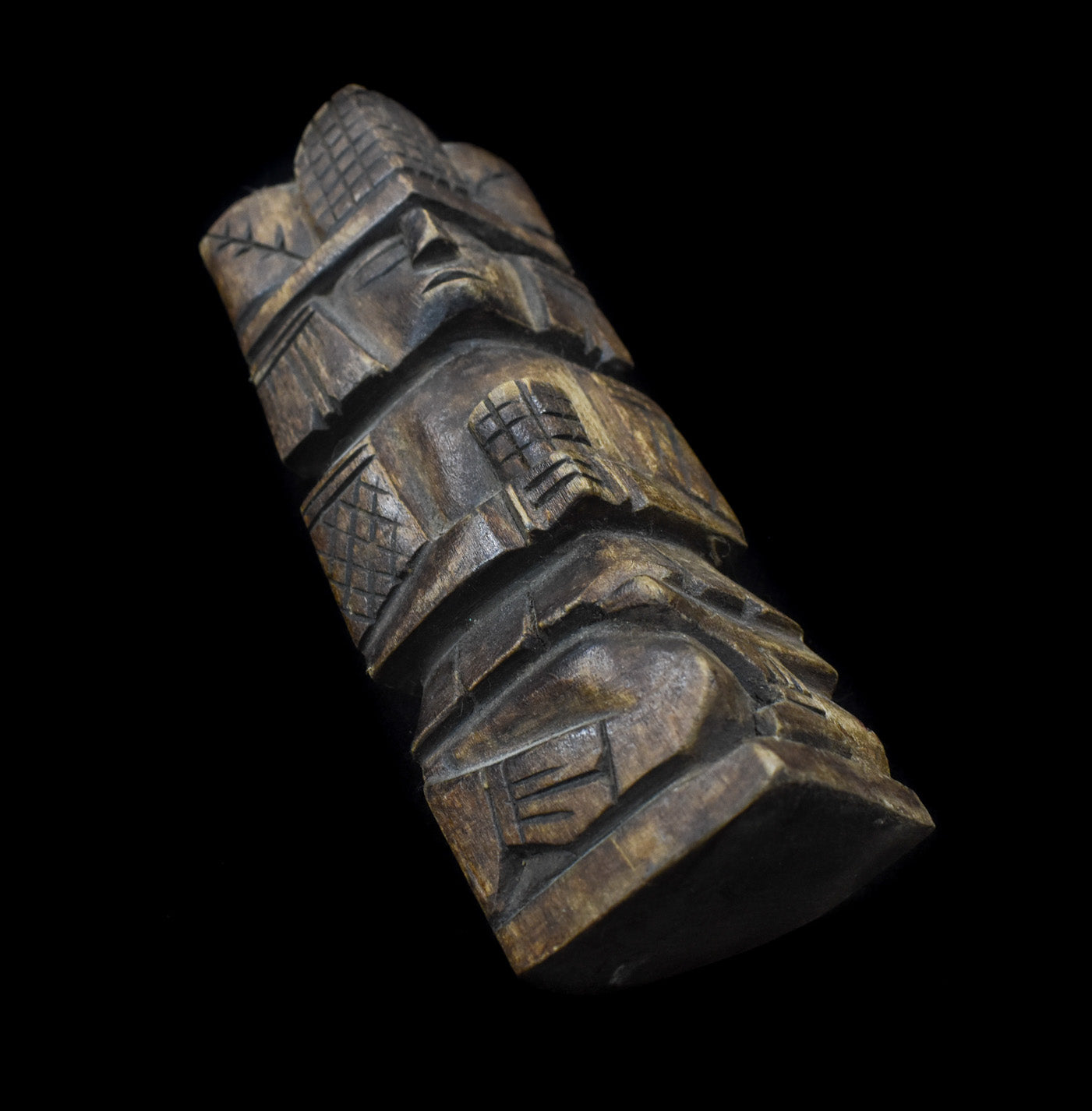 Ancient Mayan sculpture of an old Mayan god Unknown Artist