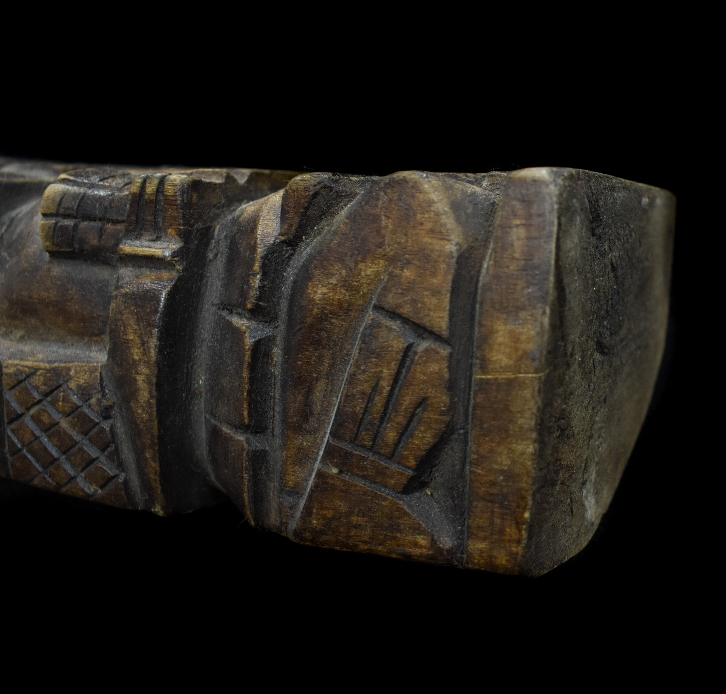 Ancient Mayan sculpture of an old Mayan god Unknown Artist