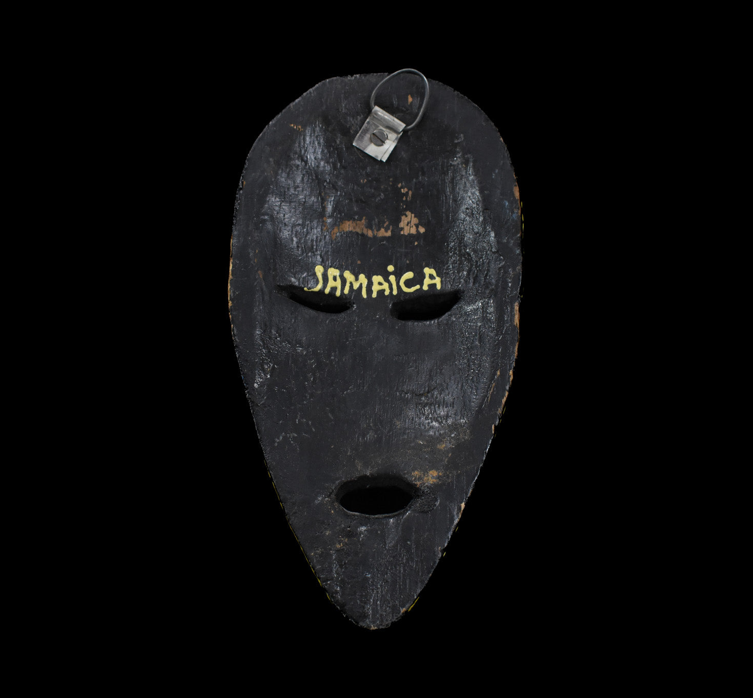 Tiki Mask Small Red Blue Yellow Orange Wood Hand Carved