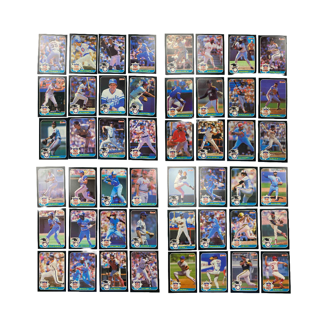 1986 Leaf Jumbo Baseball Cards Giant Sized 4x6 Used 48 Card Lot Donruss MLB + Checklist