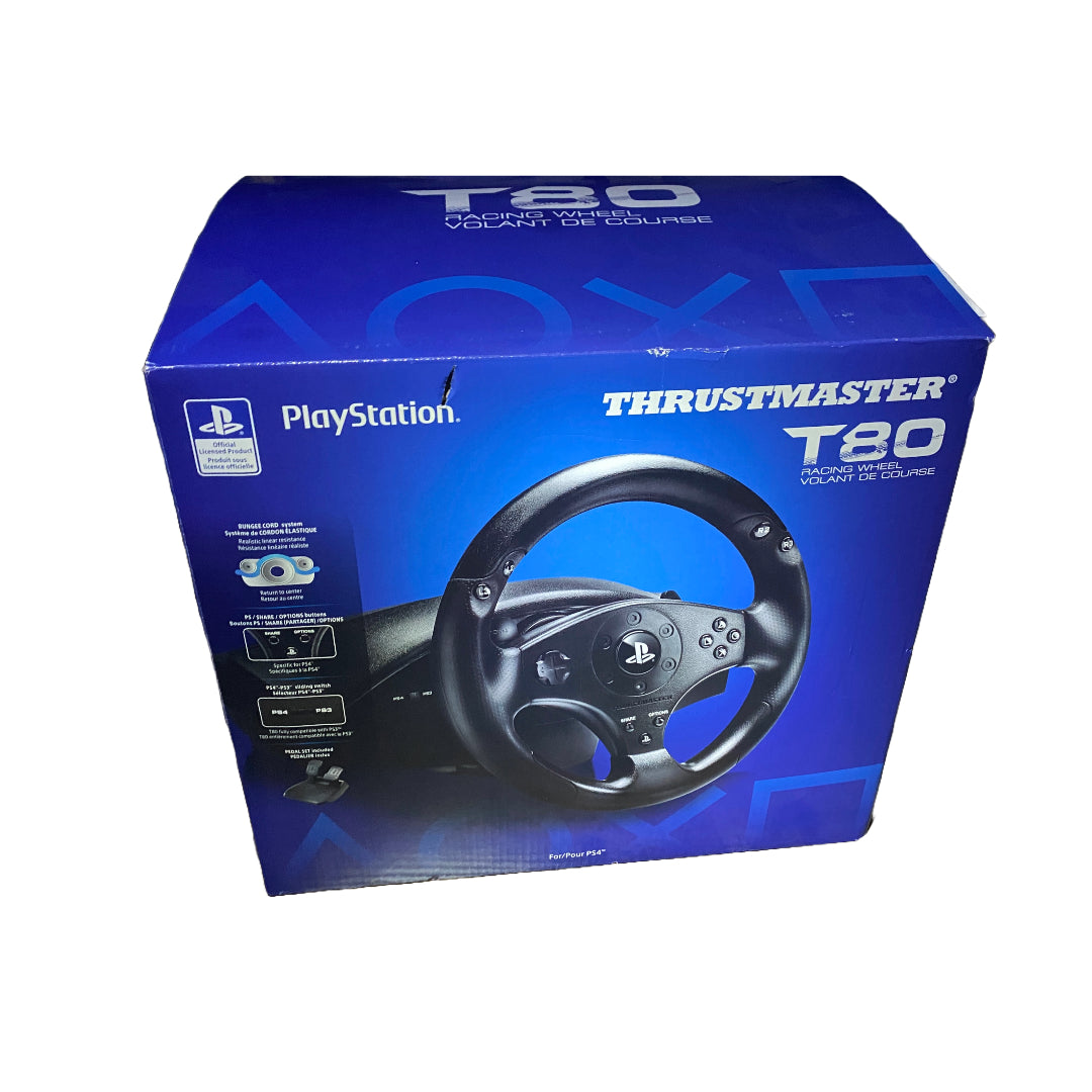 Sony Playstation Thrustmaster T80 Steering Wheel & Foot Pedals PS3 & PS4