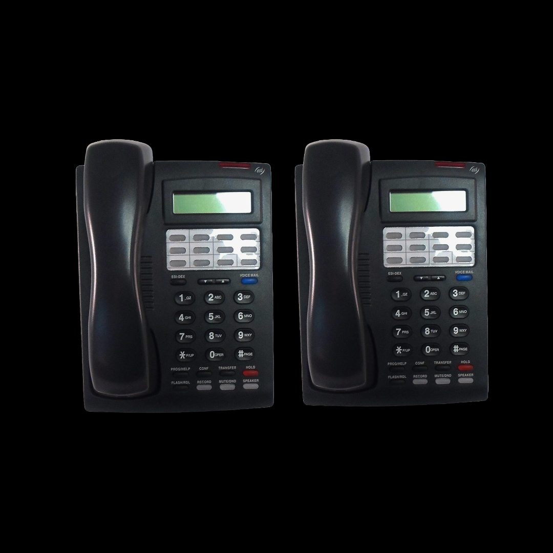 ESI Landline Phone Commercial Business 24 Key ESI BL Display 5000-0493 Black Set of 2
