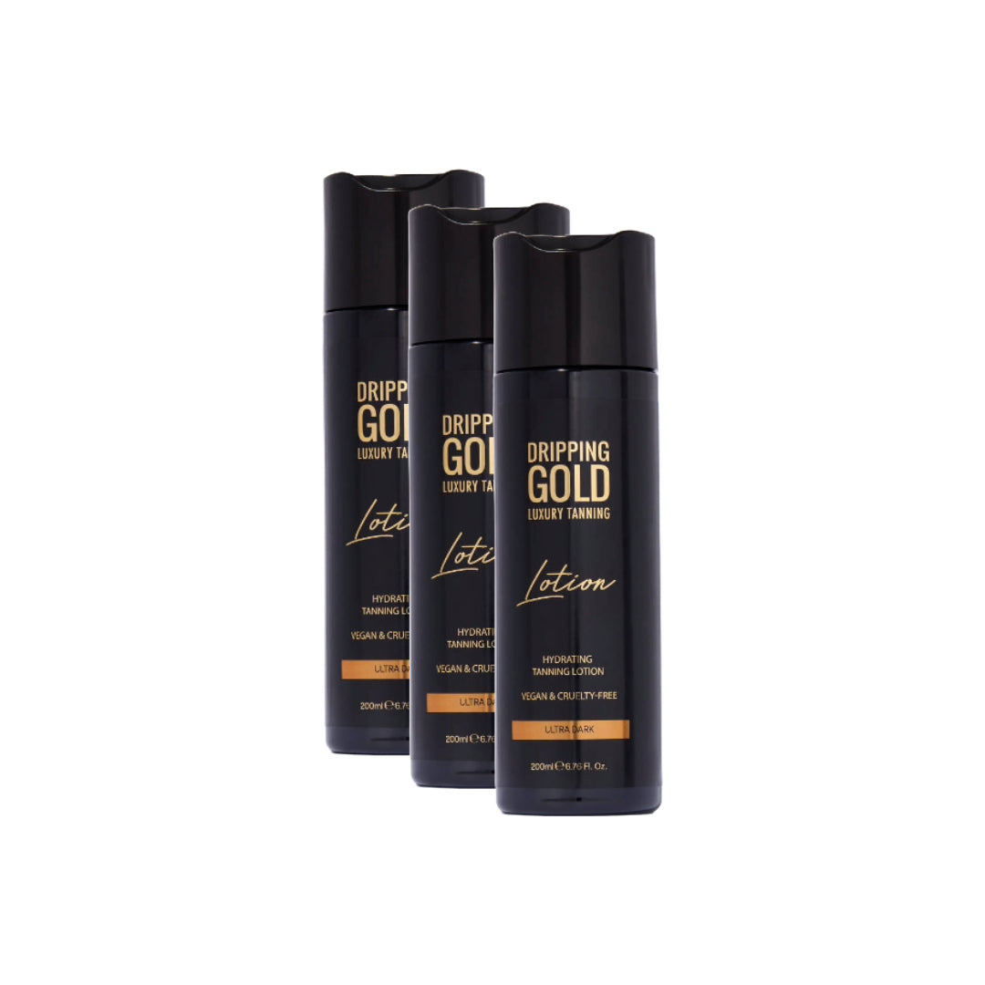 Dripping Gold Luxury Tanning Gift Box 7 Piece Self Tanning Set Ultra Dark Lotion NEW