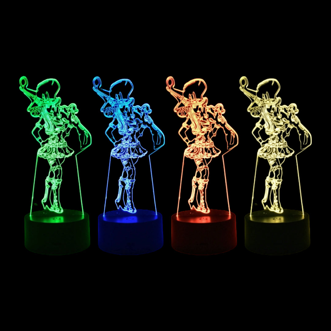 League of Legends LED Multi Color Nightlight 3D Caitlyn The Sheriff of Piltover Festival Gift