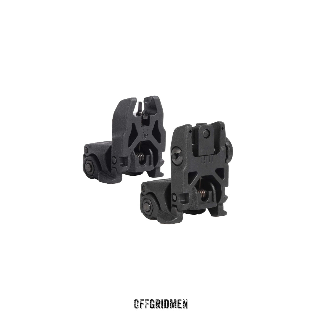 Flip Up Sights Front & Rear Folding Lightweight Sights NEW