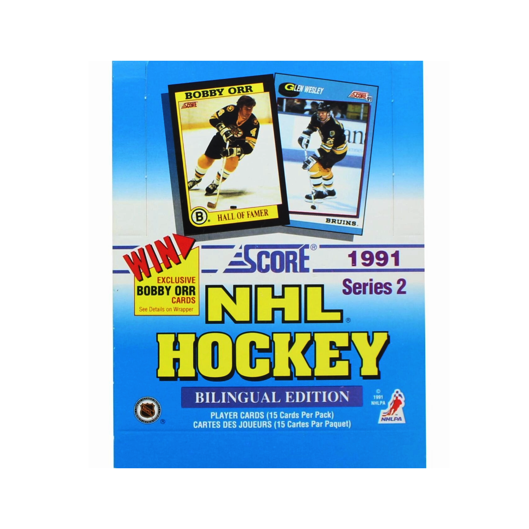 1991-92 Score NHL Hockey Series 2 Bilingual Edition Wax Box 36 Packs
