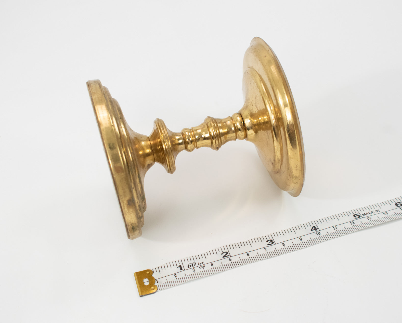 Brass Mid Century Modern Coated Round Candle Holder Classic
