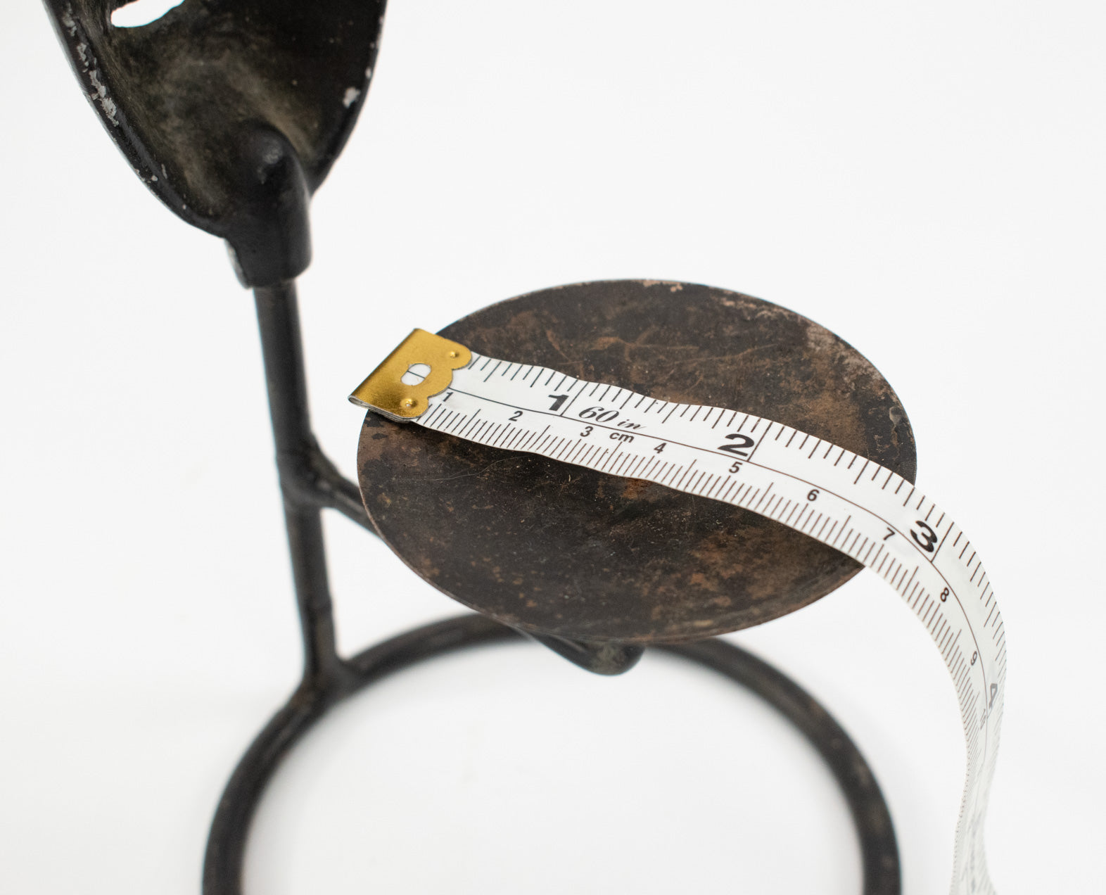 Metal Candle Holder South American Native Face