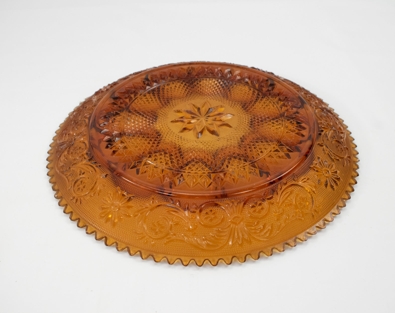Vintage Egg Platter Plate Brown Glass Plate Serving Plate Used