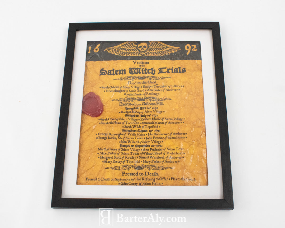 Salem Witch Trials 1692 Framed Print 9x11 Used